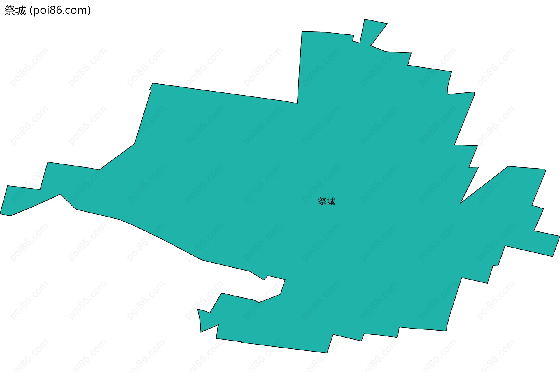 祭城边界地图