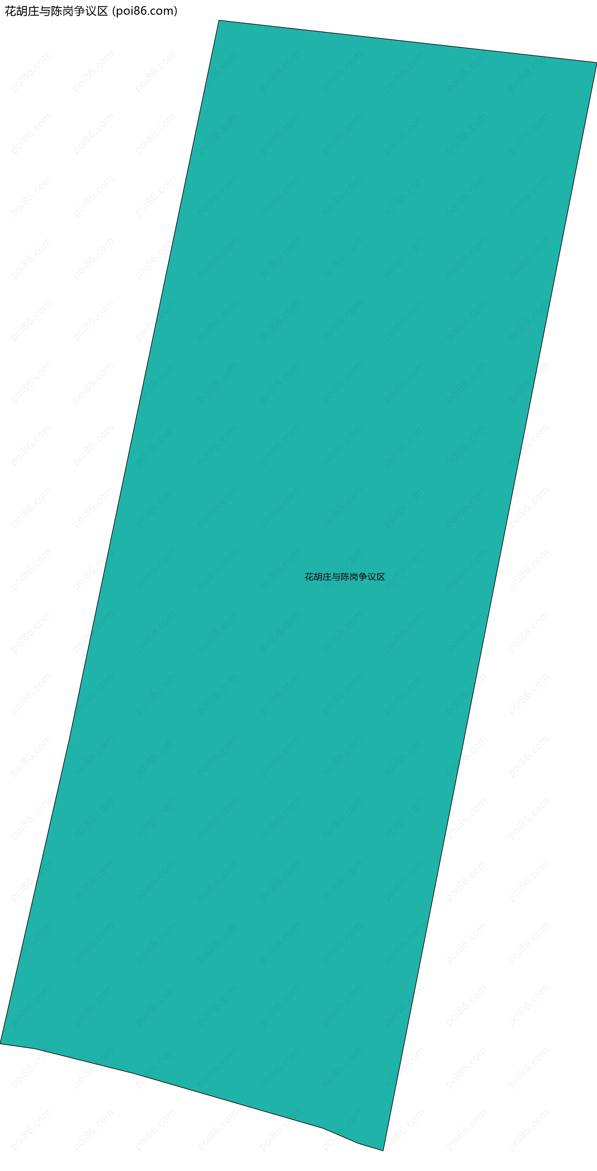 花胡庄与陈岗争议区边界地图