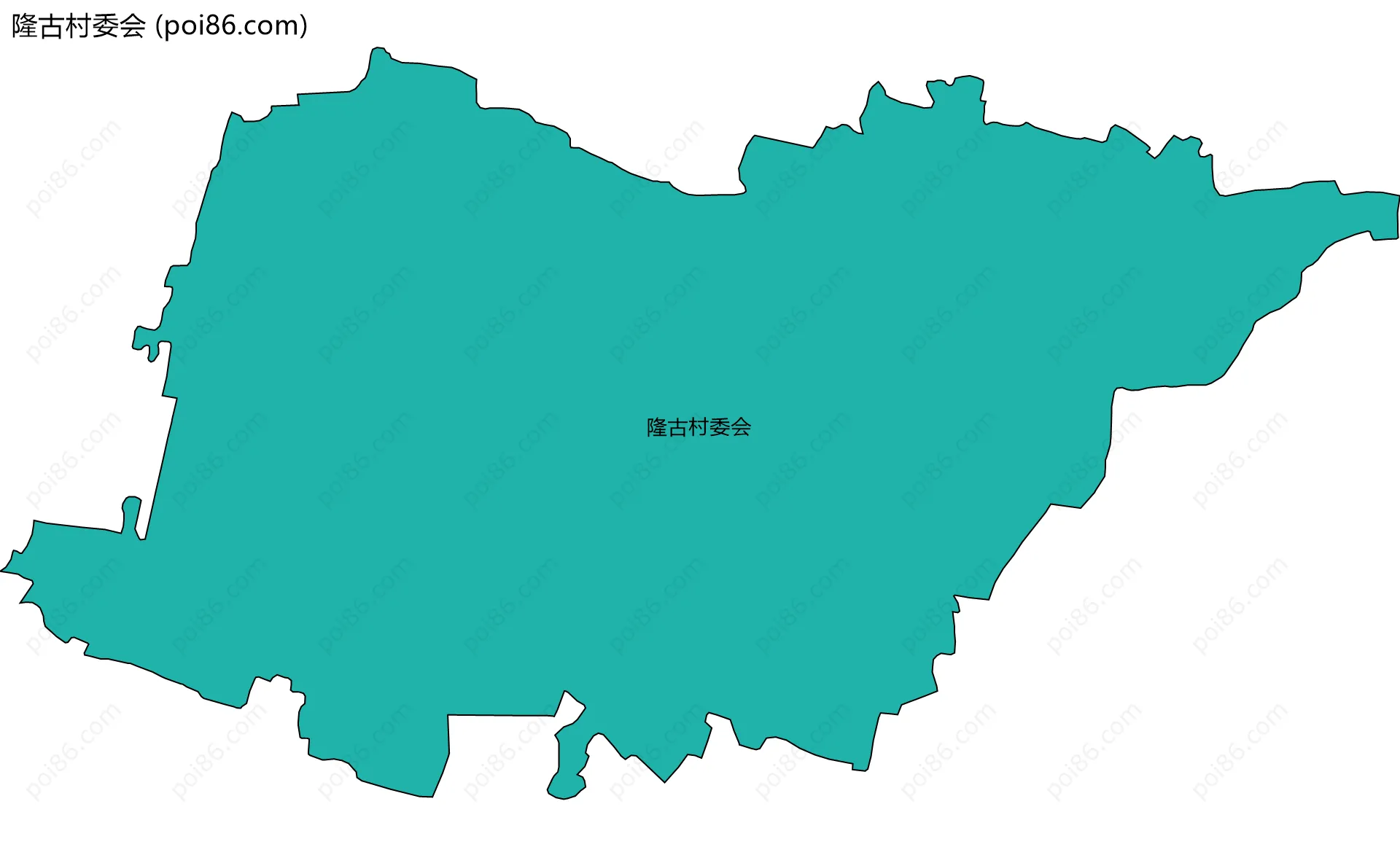 隆古村委会边界地图