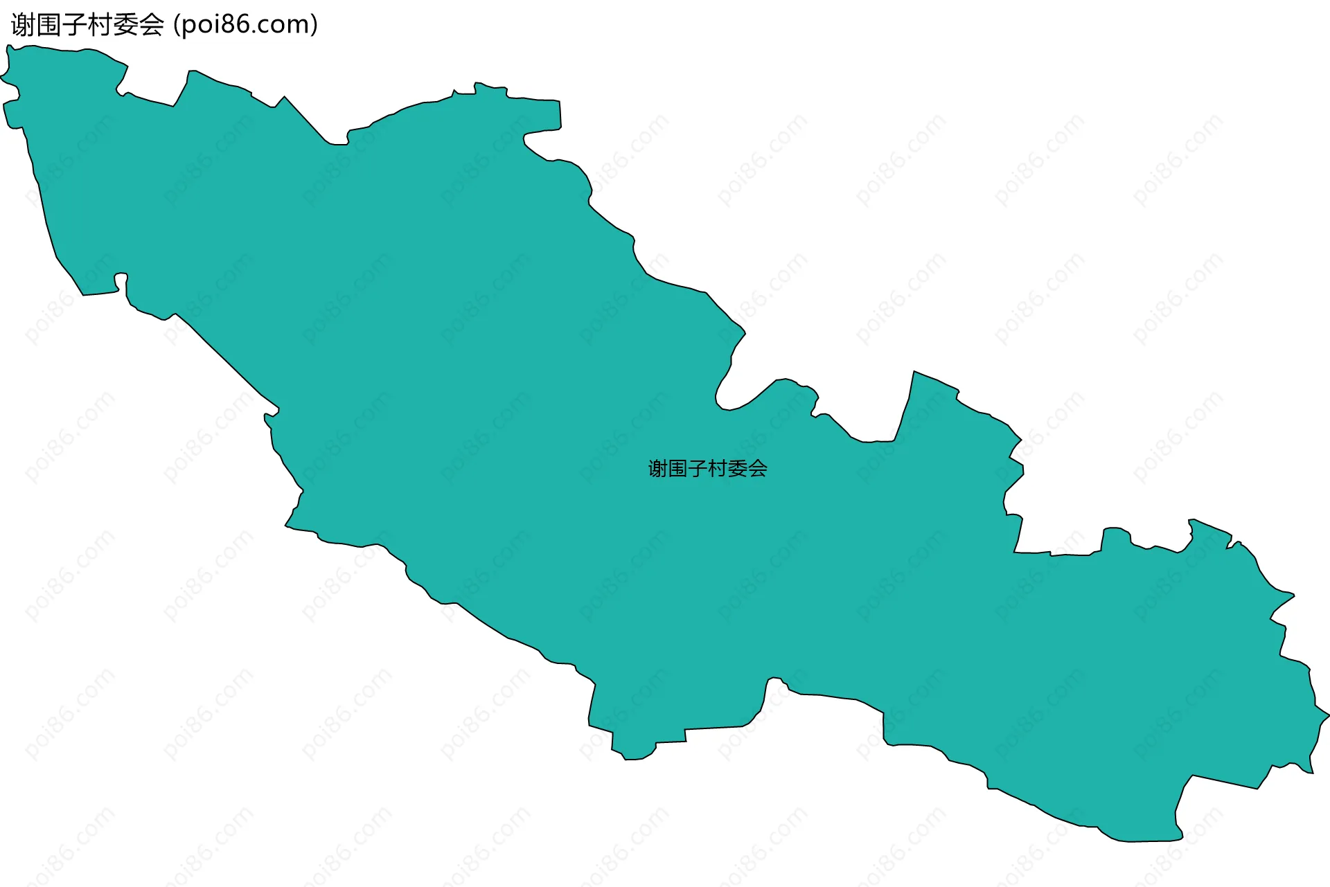 谢围子村委会边界地图