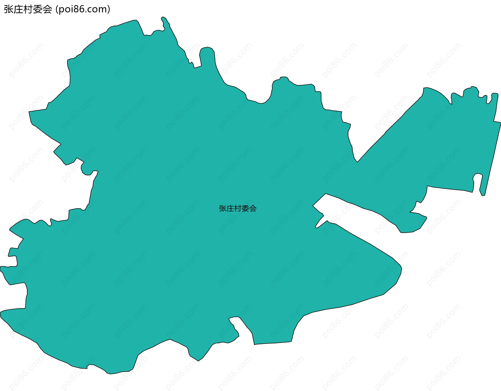 张庄村委会边界地图