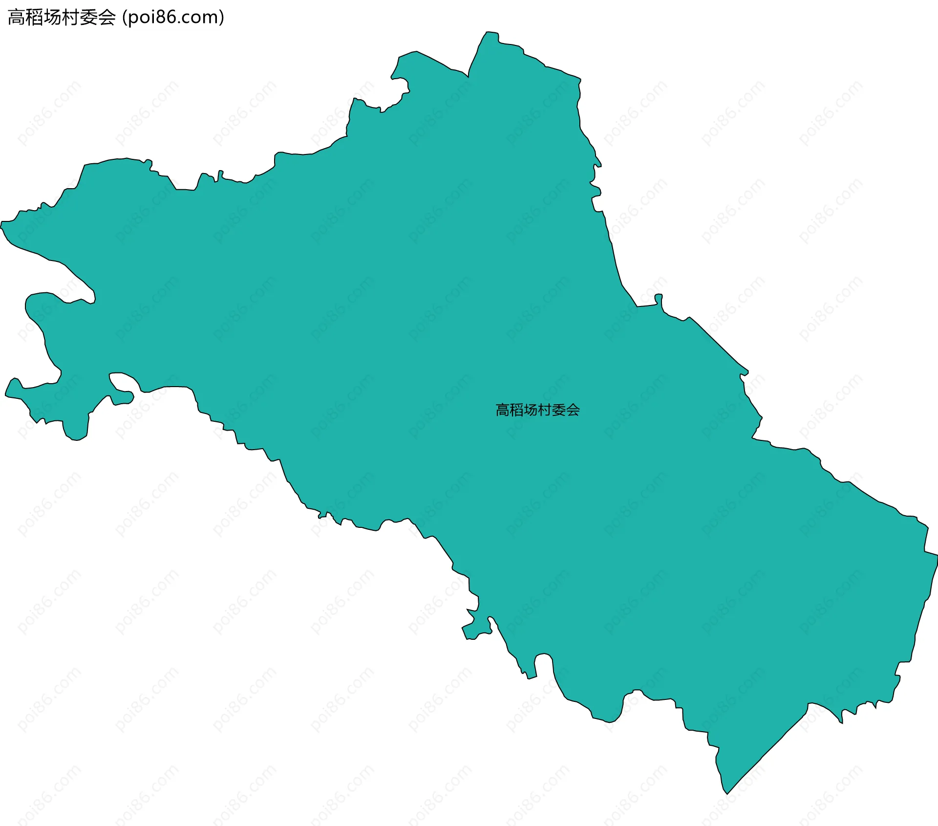 高稻场村委会边界地图