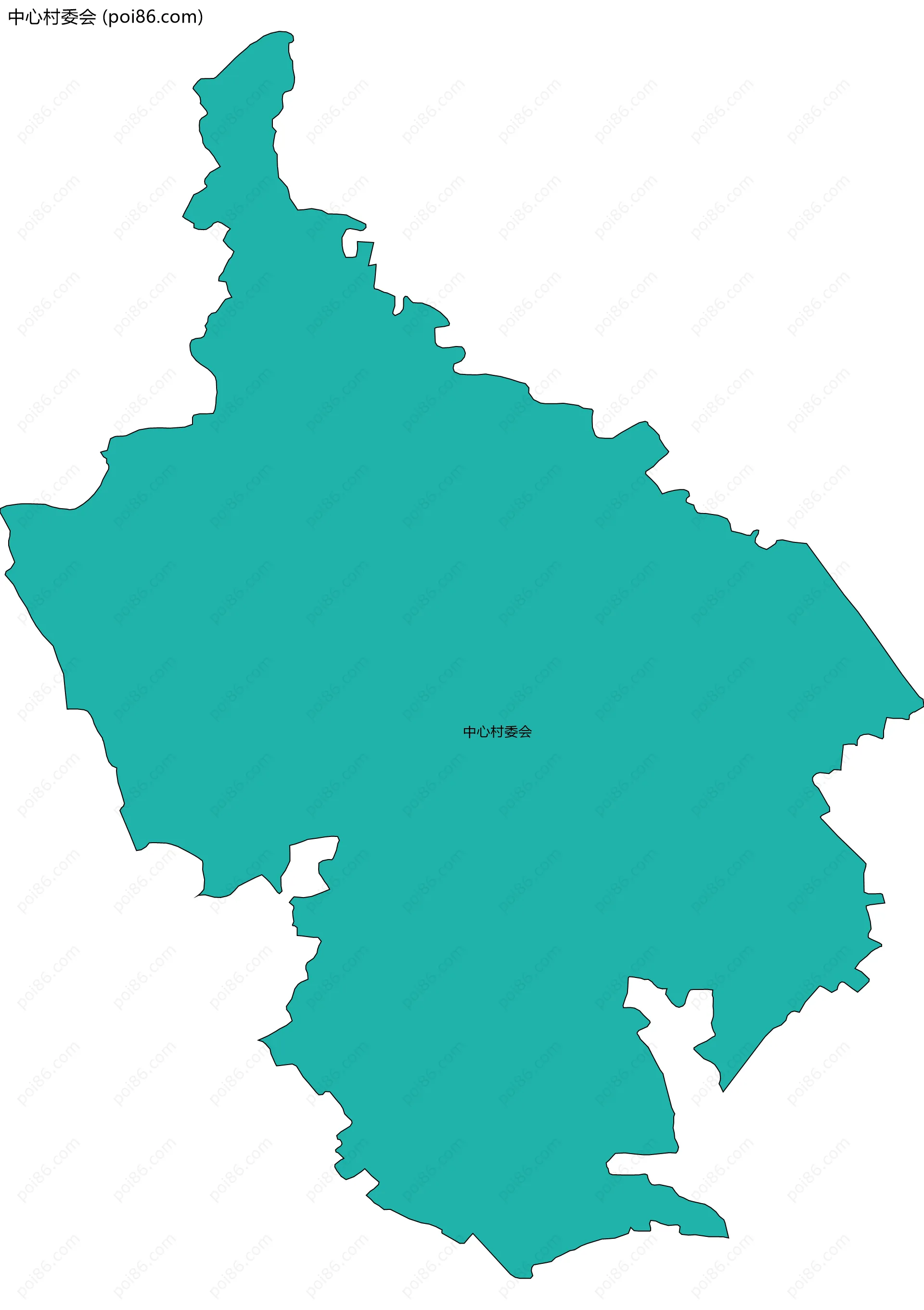 中心村委会边界地图