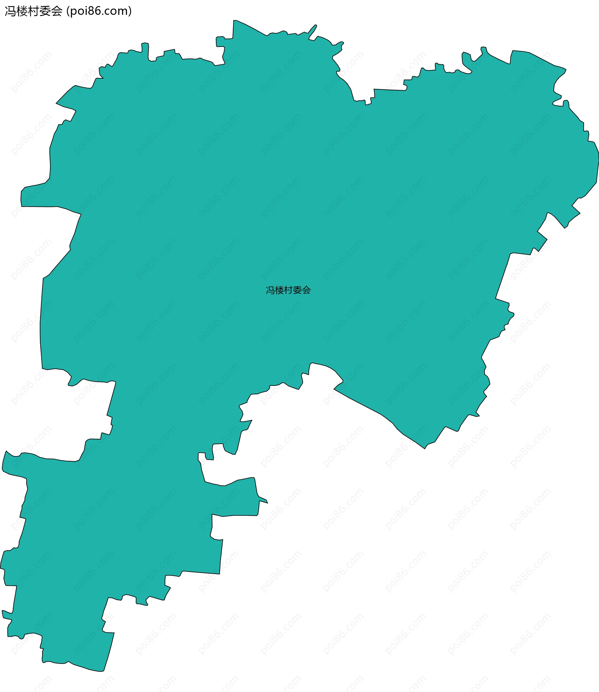 冯楼村委会边界地图