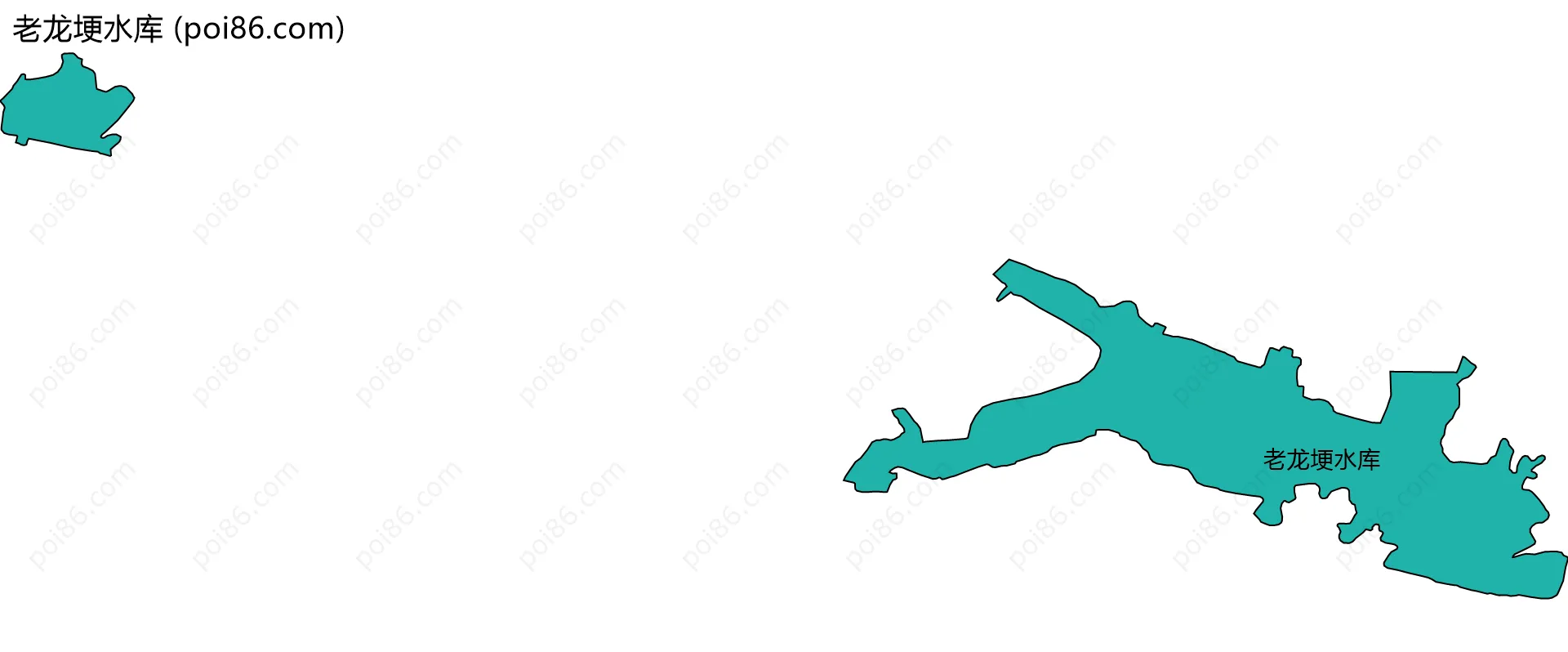 老龙埂水库边界地图