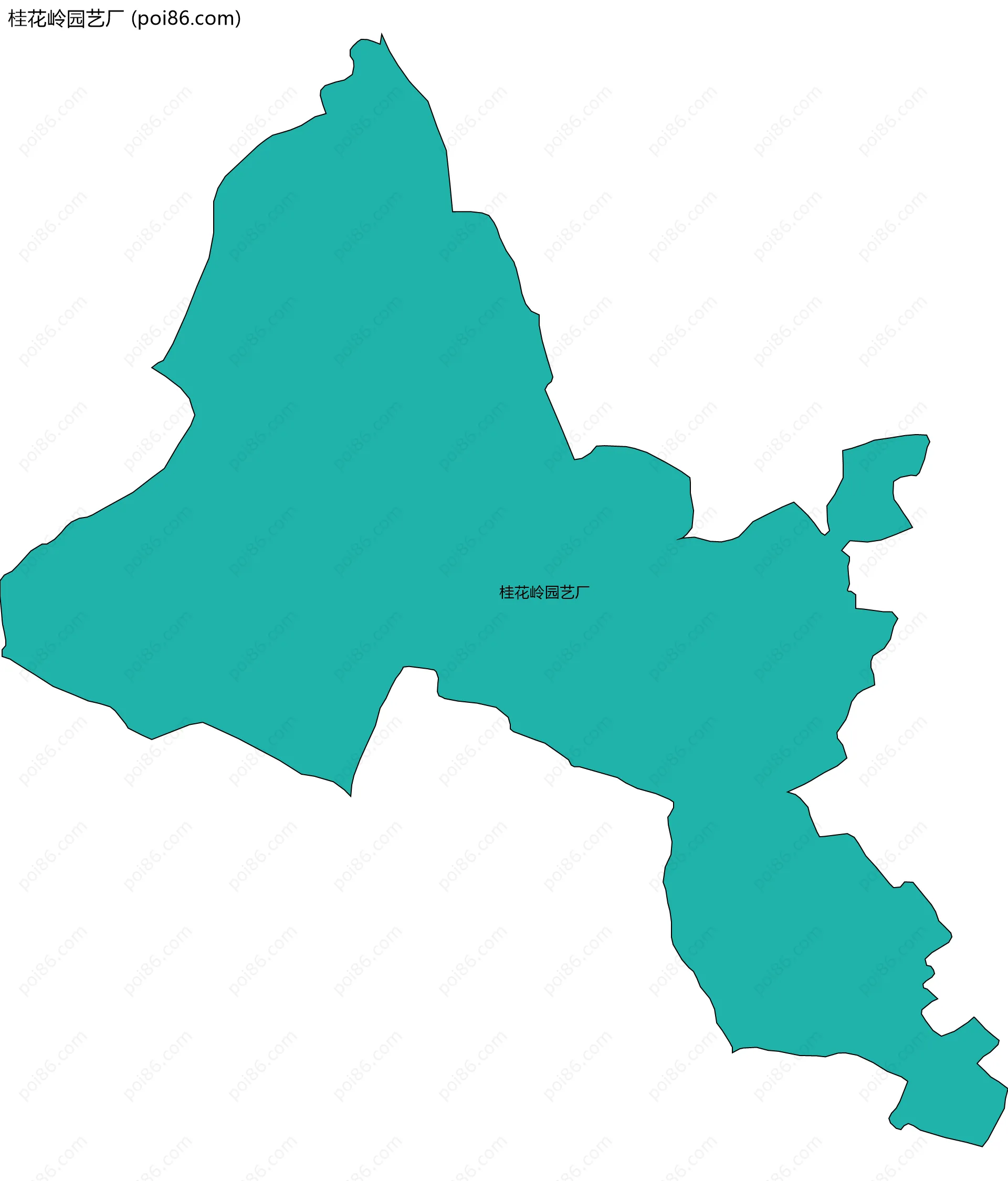 桂花岭园艺厂边界地图