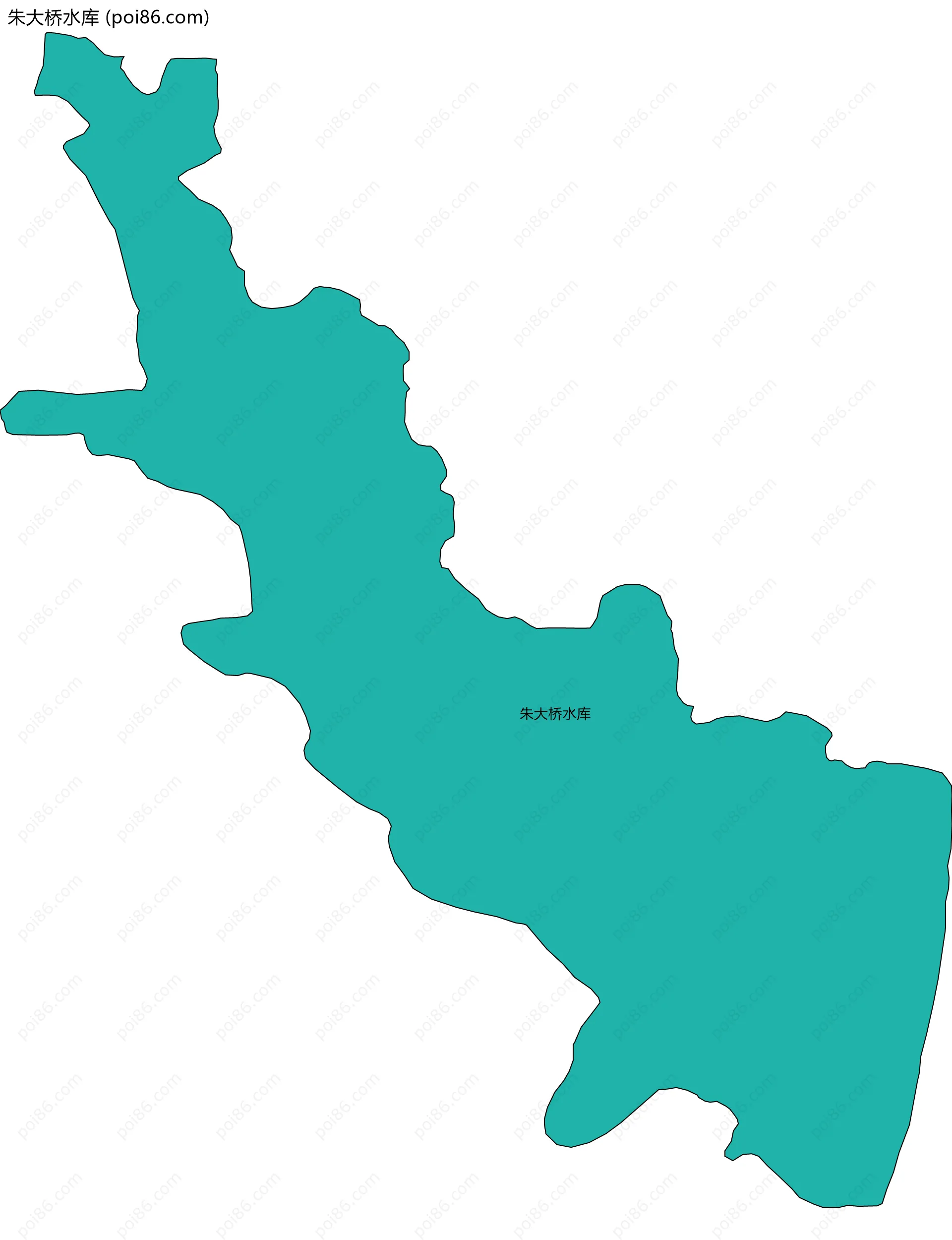 朱大桥水库边界地图