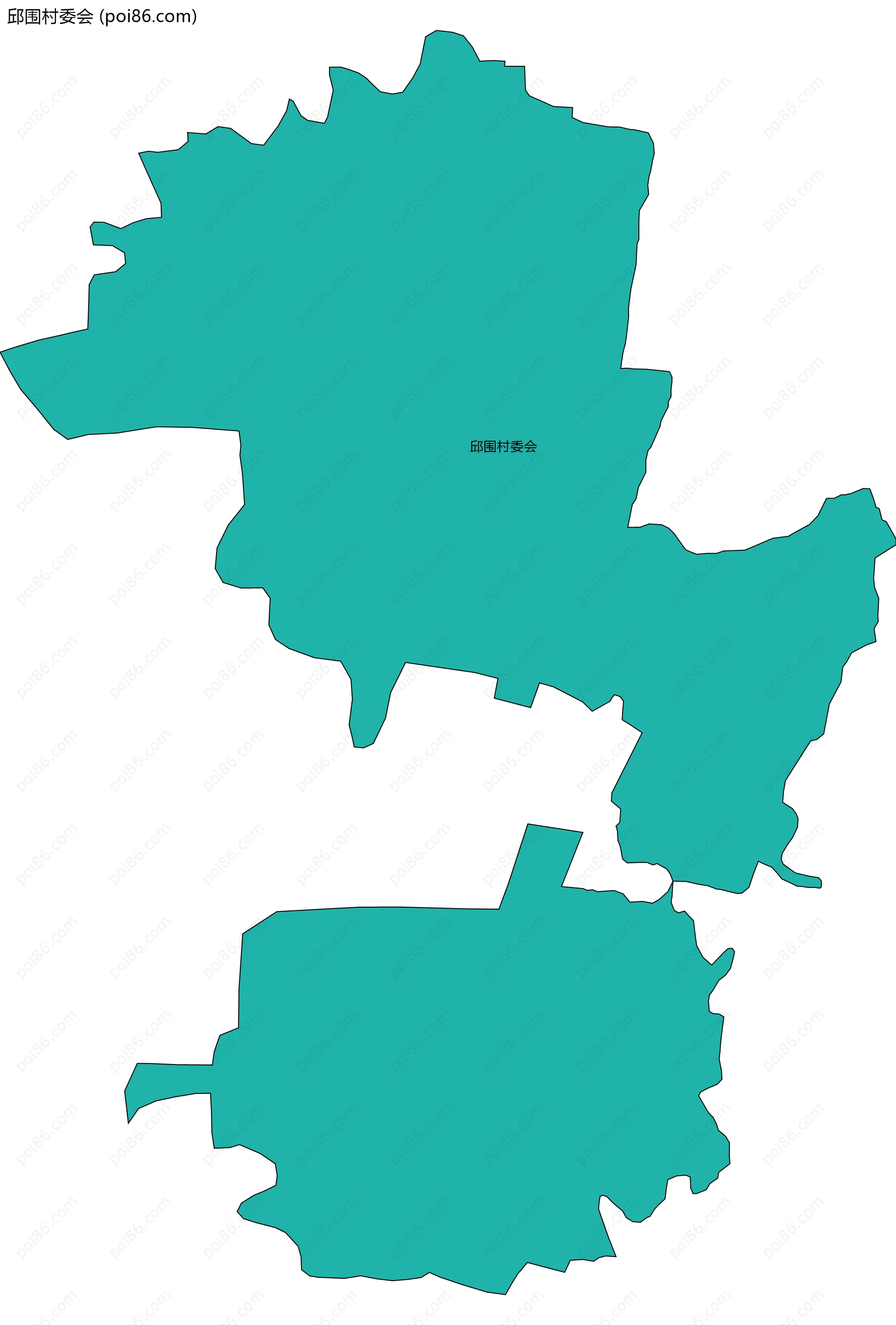 邱围村委会边界地图