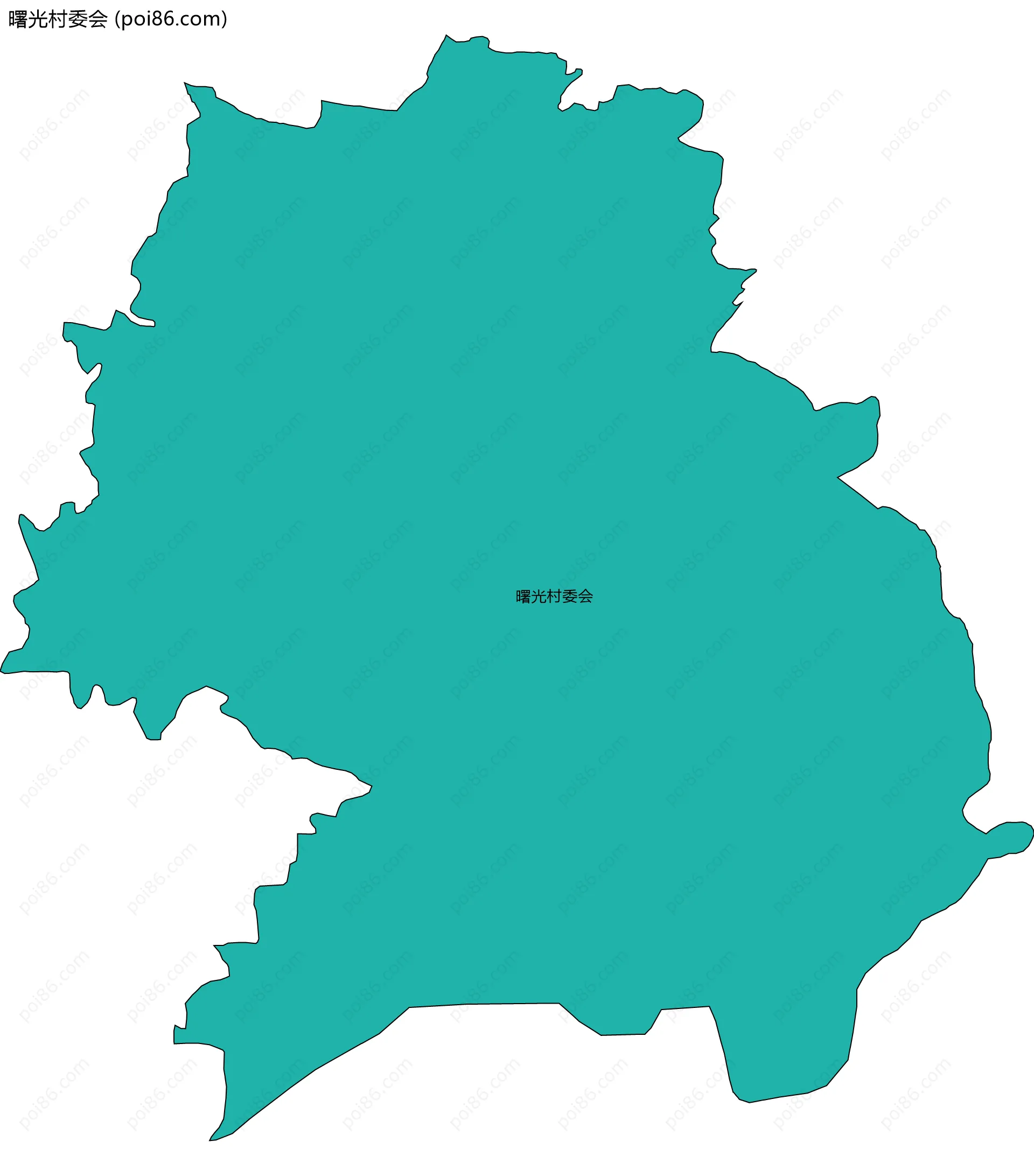 曙光村委会边界地图