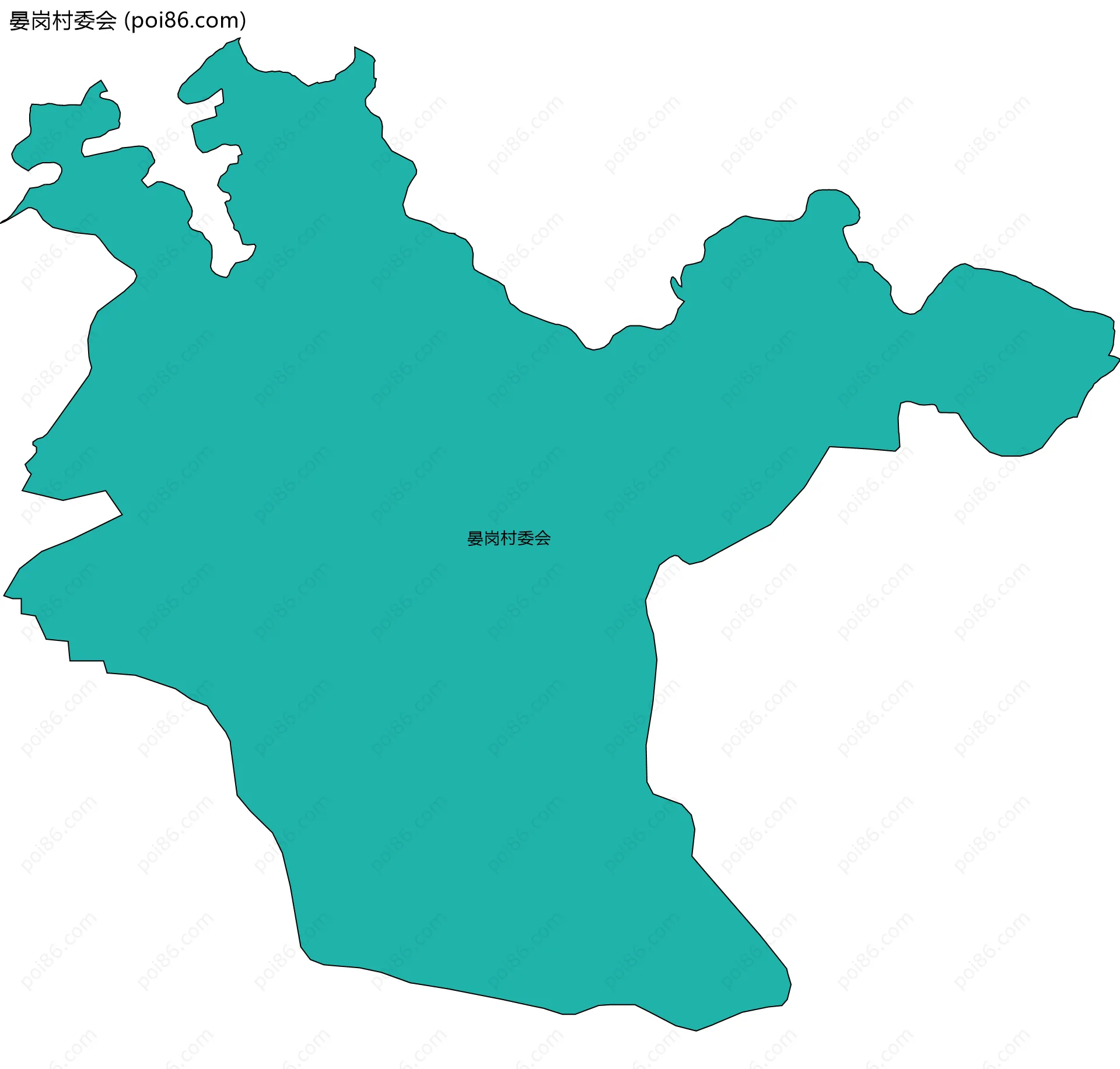 晏岗村委会边界地图