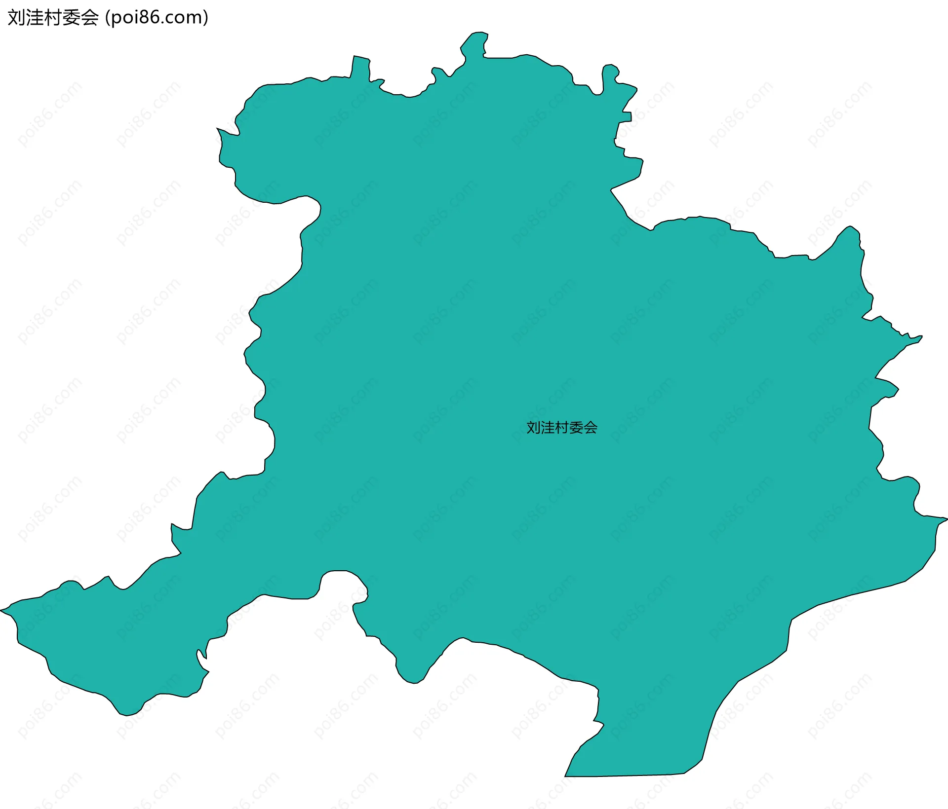 刘洼村委会边界地图