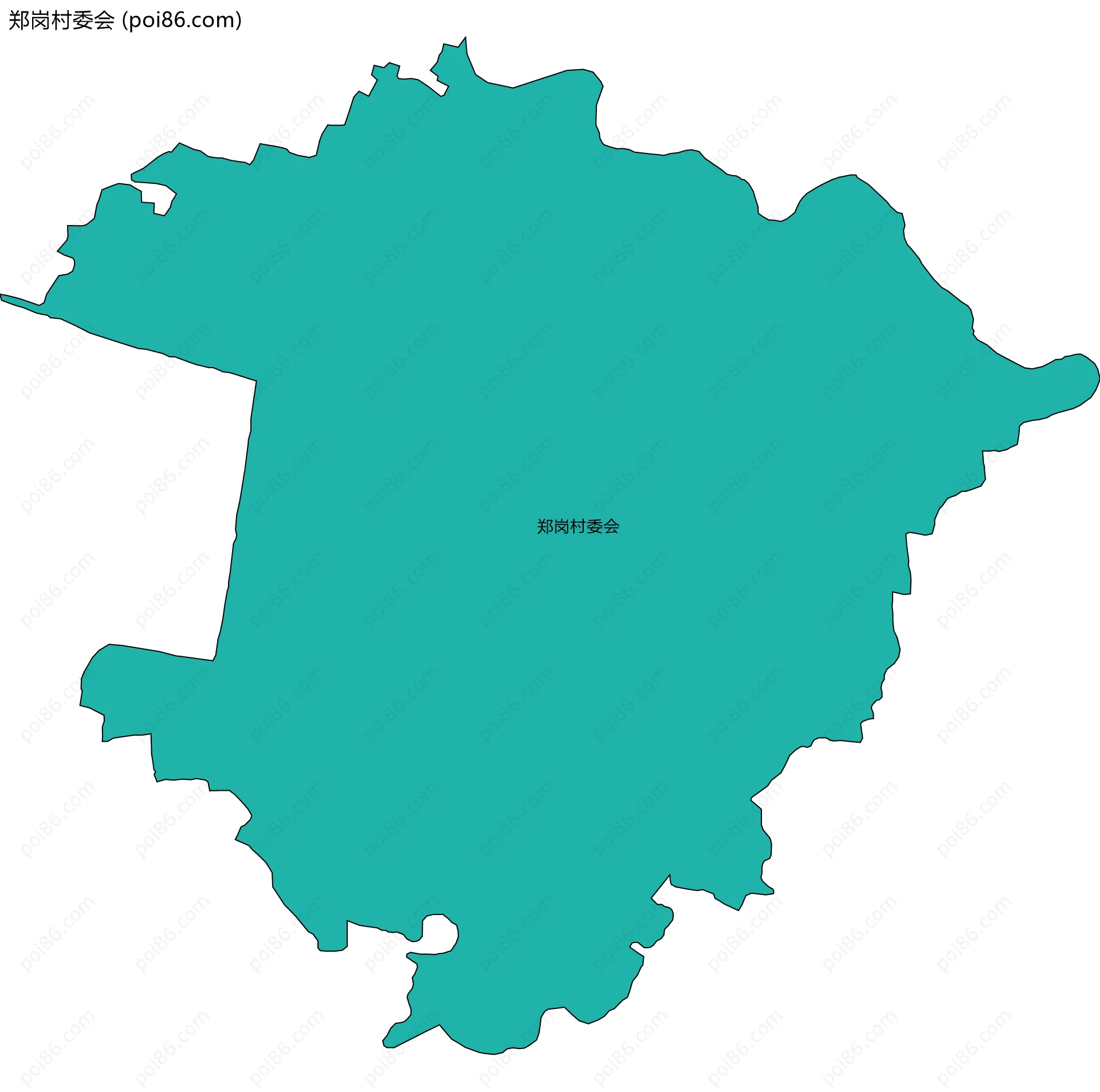 郑岗村委会边界地图