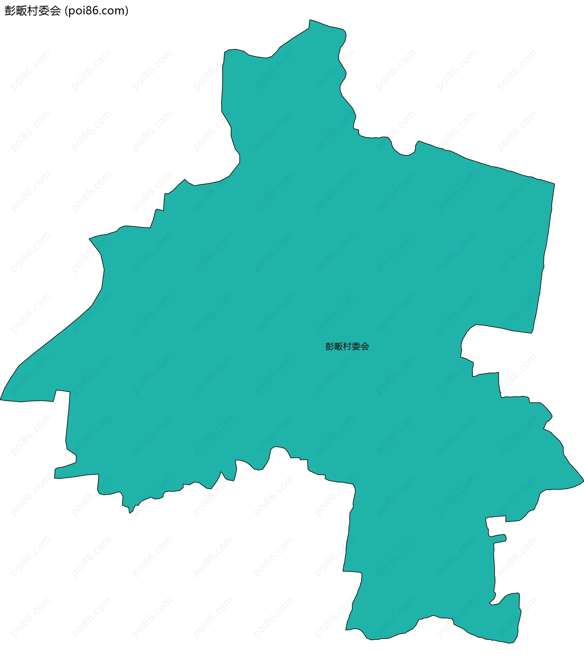 彭畈村委会边界地图