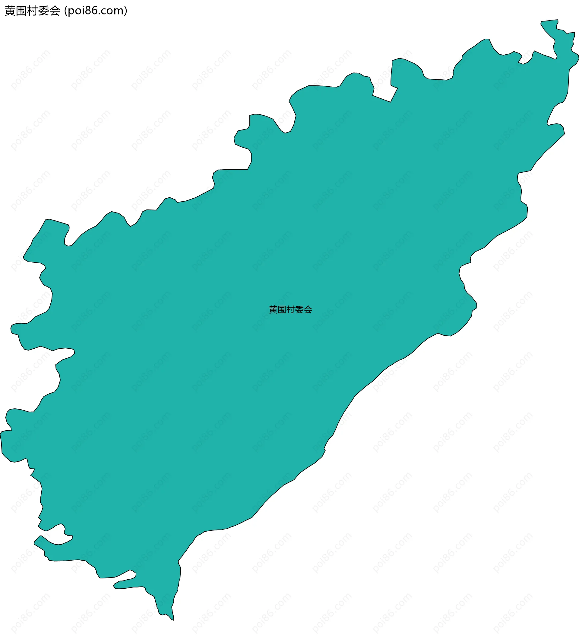 黄围村委会边界地图