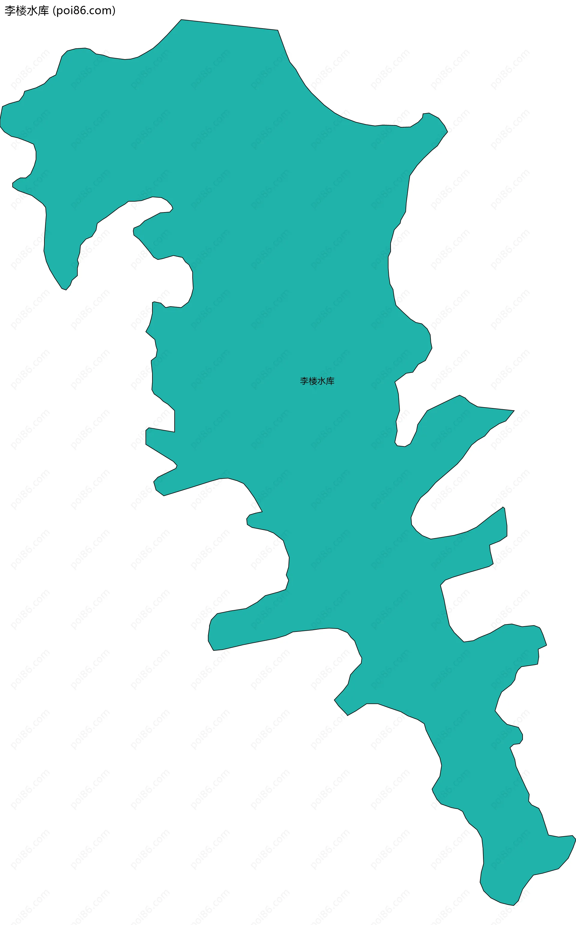 李楼水库边界地图