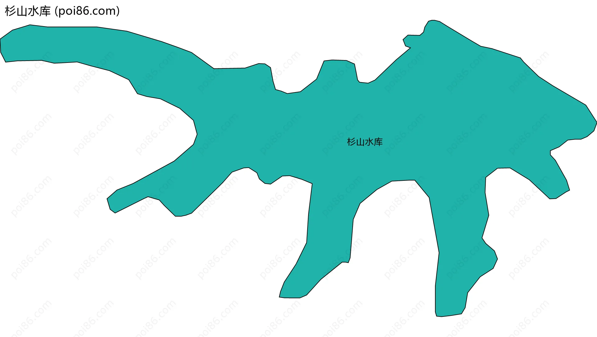 杉山水库边界地图