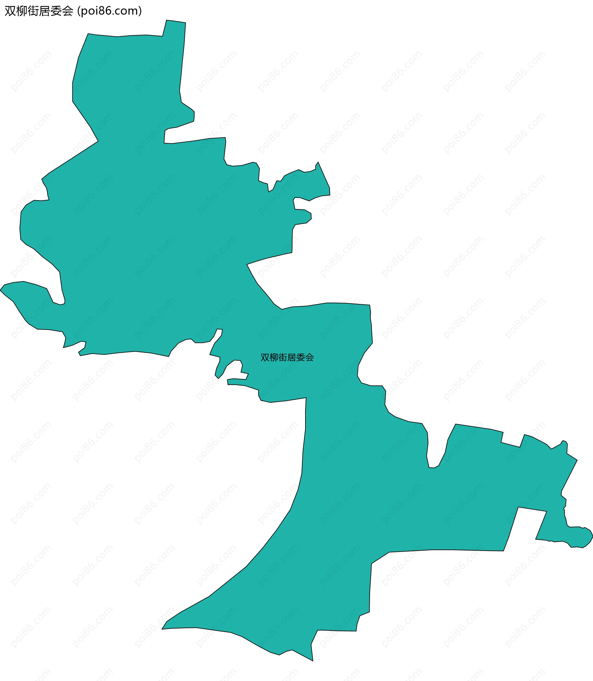 双柳街居委会边界地图