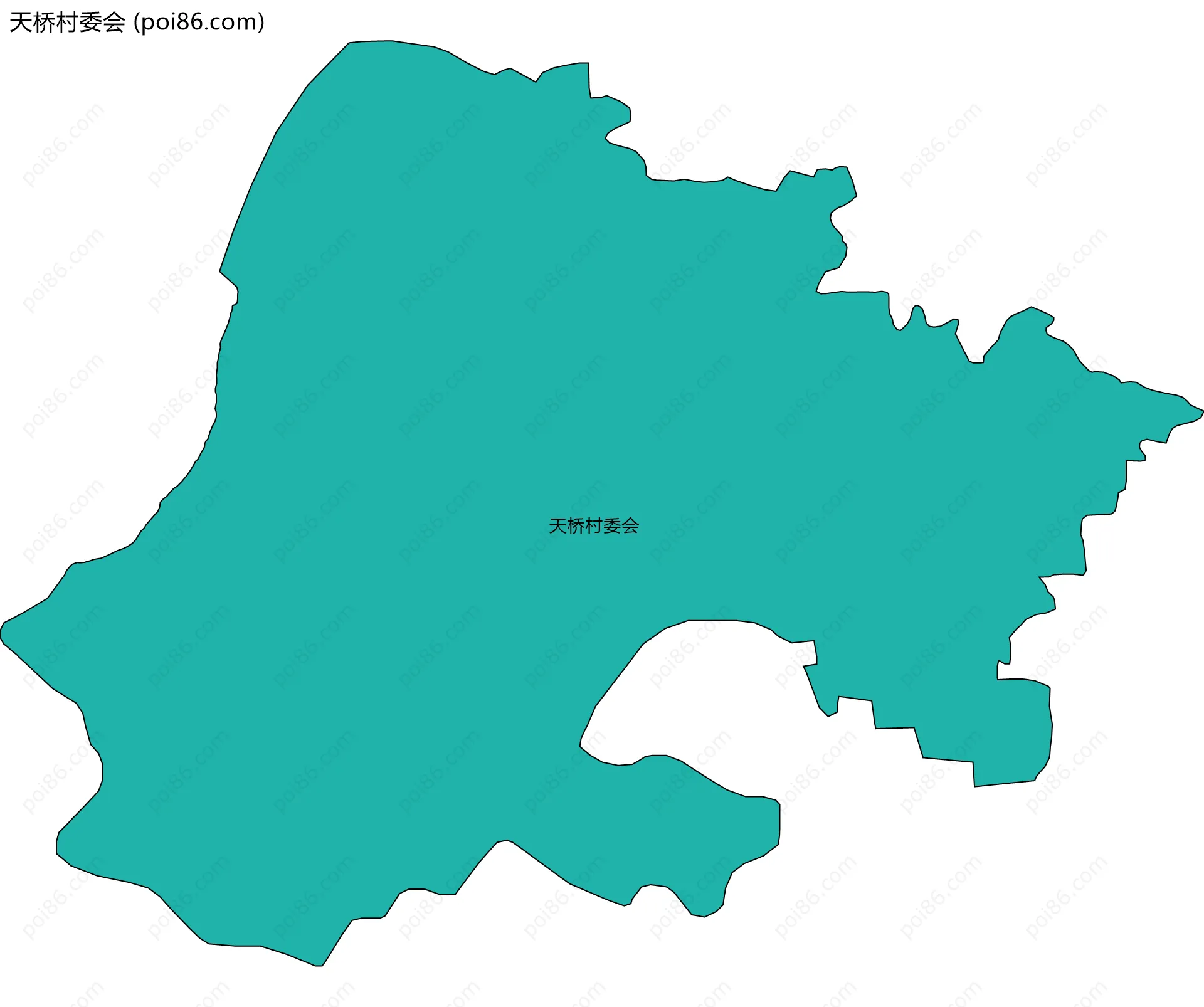 天桥村委会边界地图