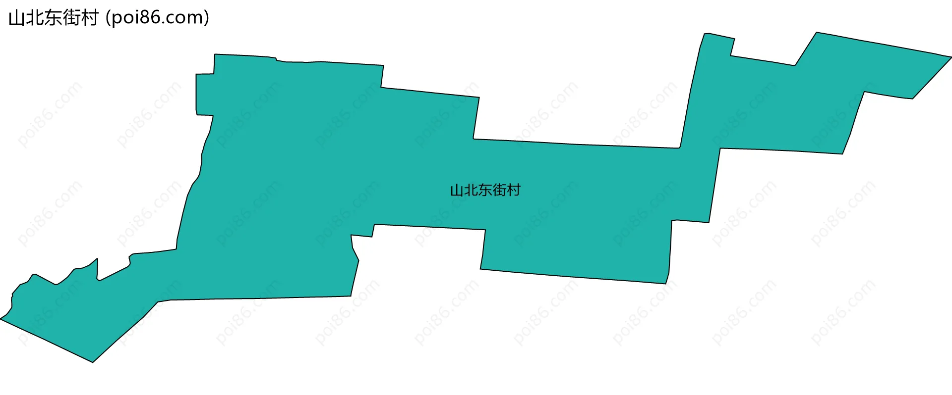 山北东街村边界地图