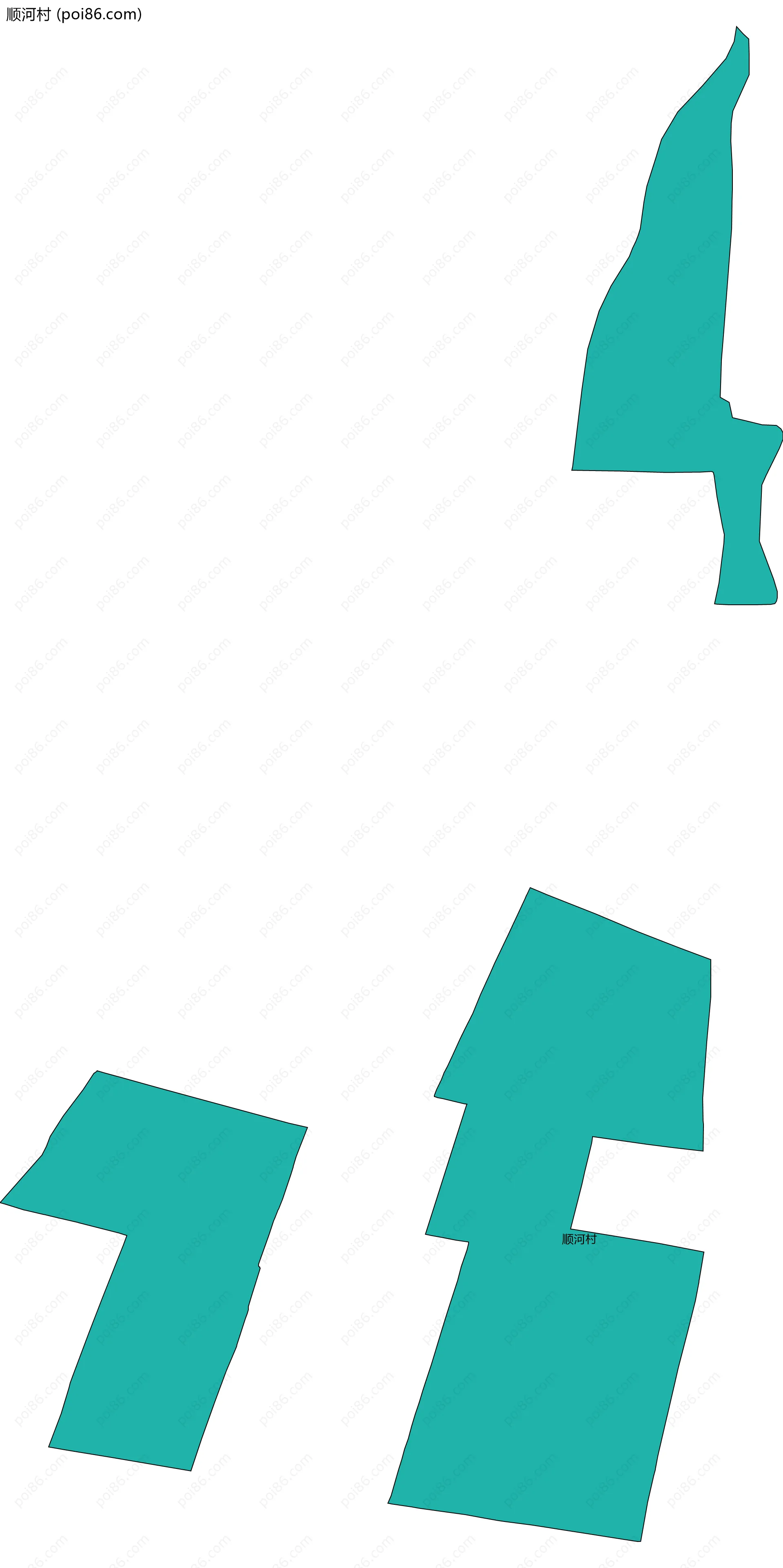 顺河村边界地图