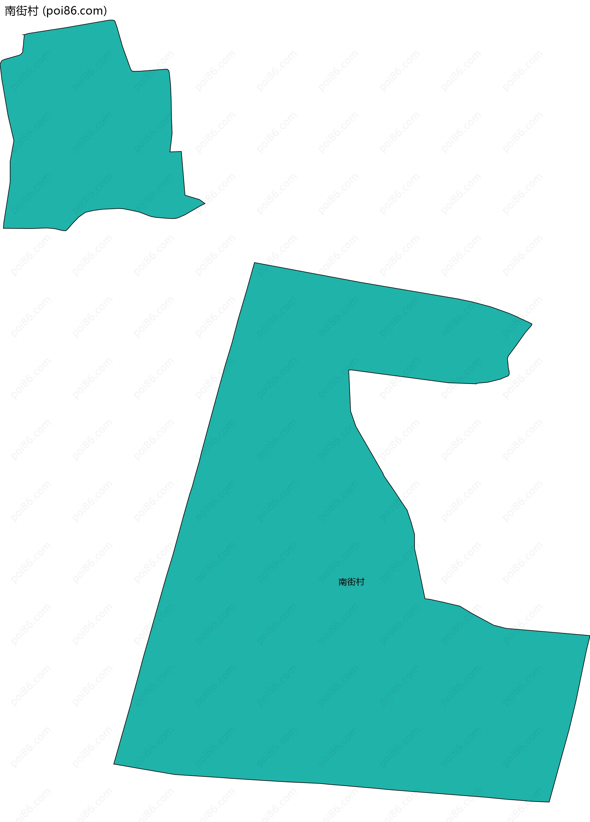 南街村边界地图