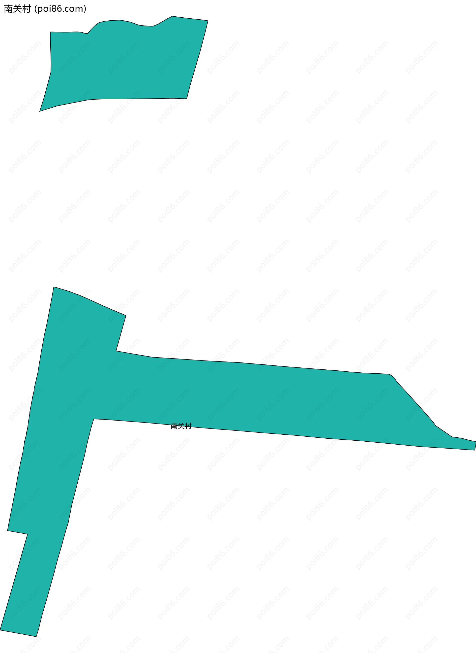 南关村边界地图