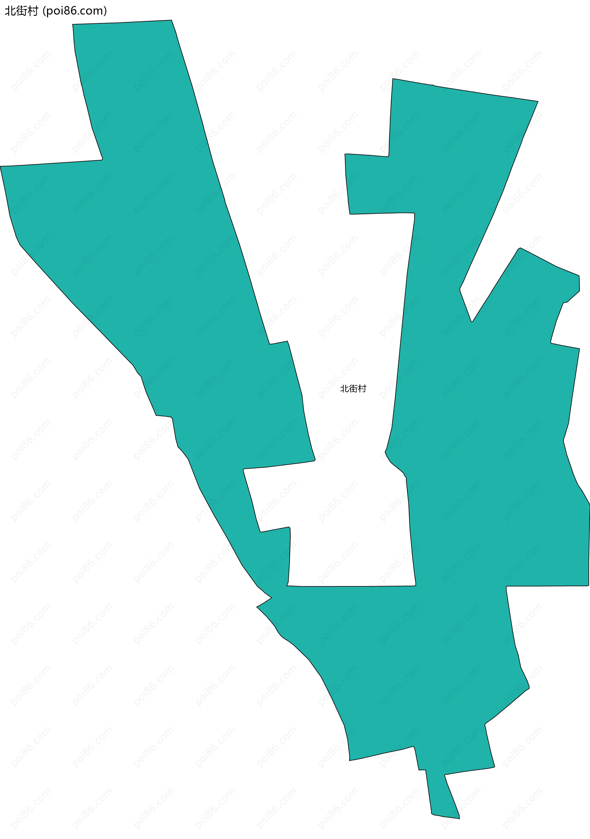 北街村边界地图