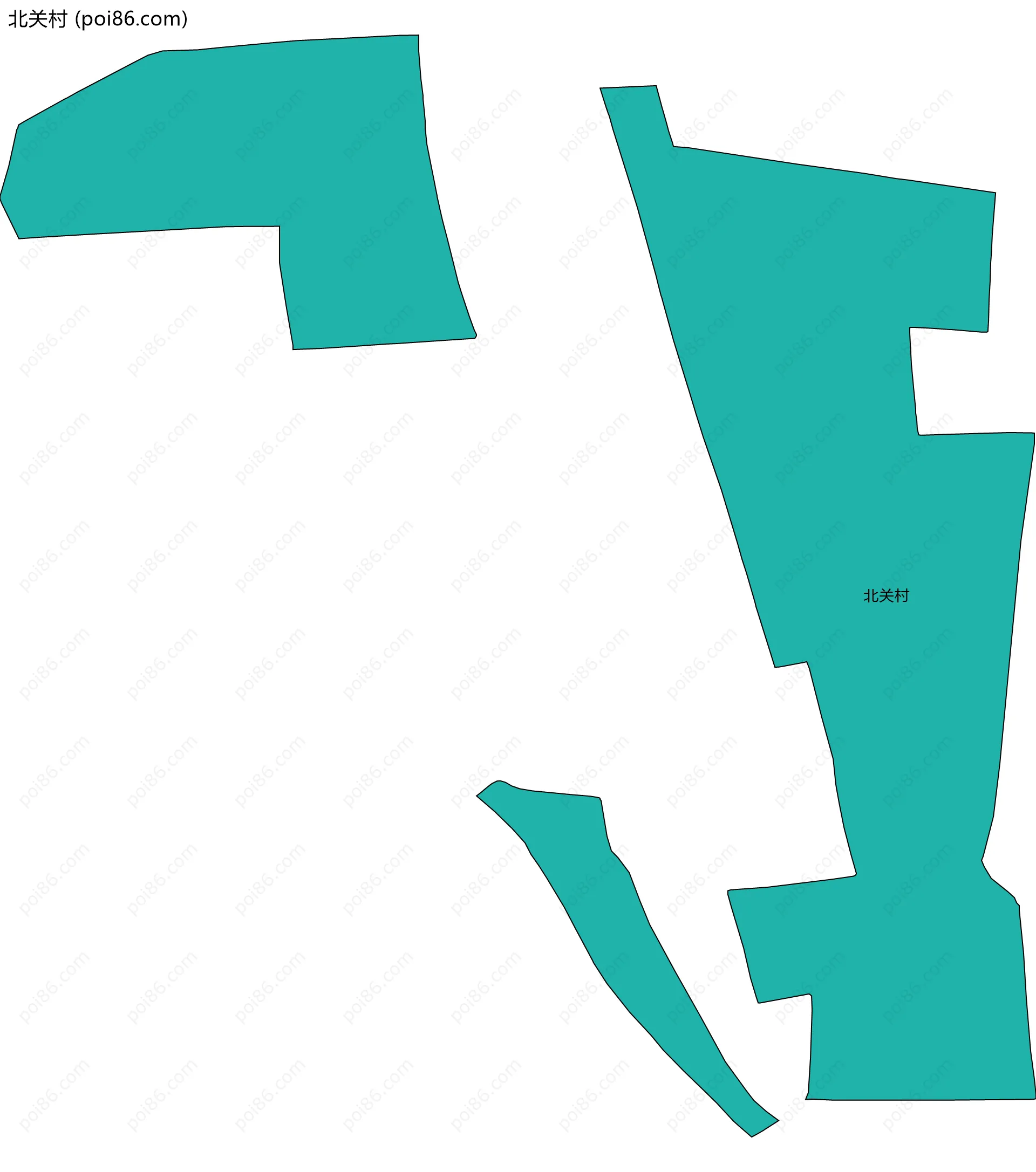 北关村边界地图