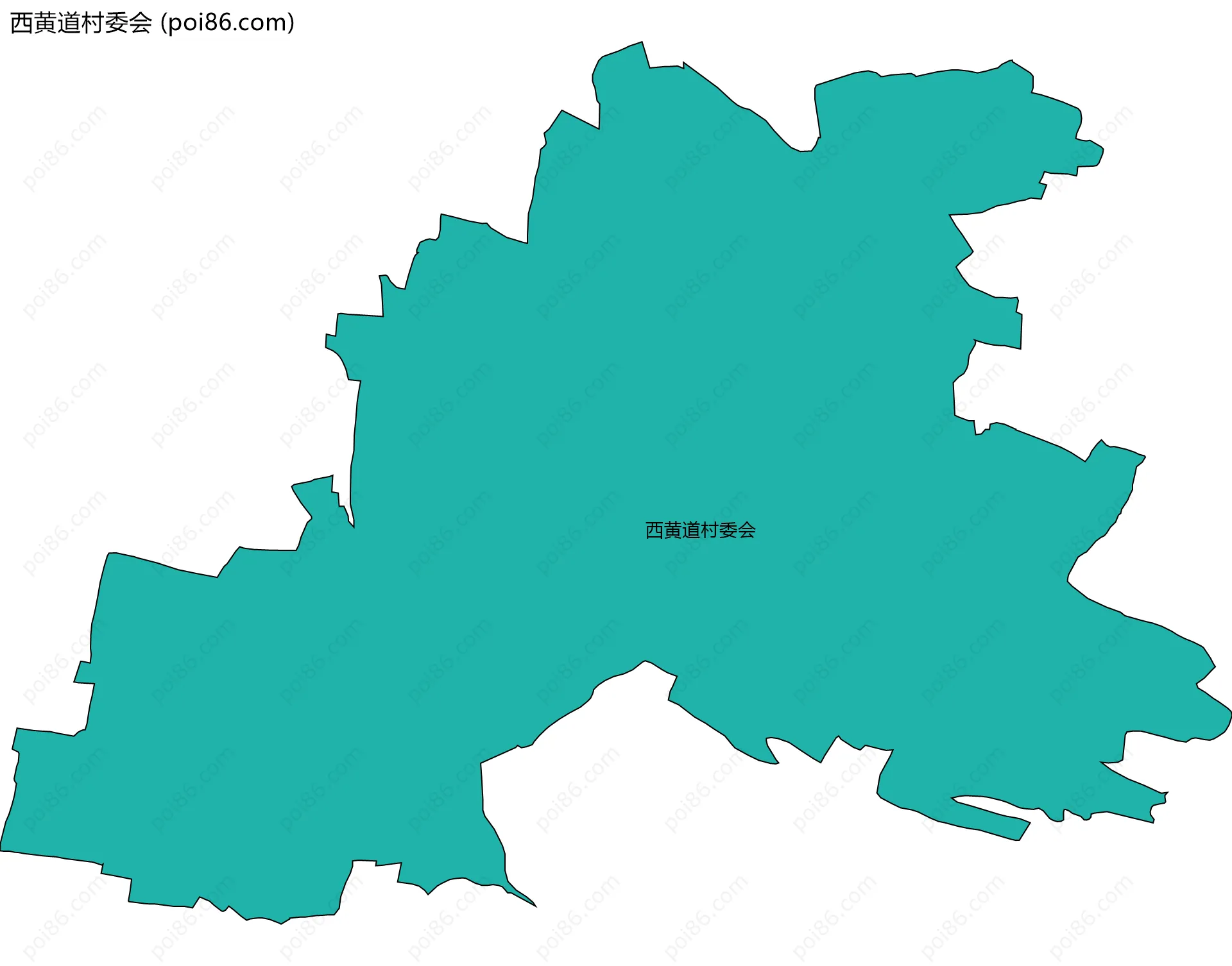 西黄道村委会边界地图