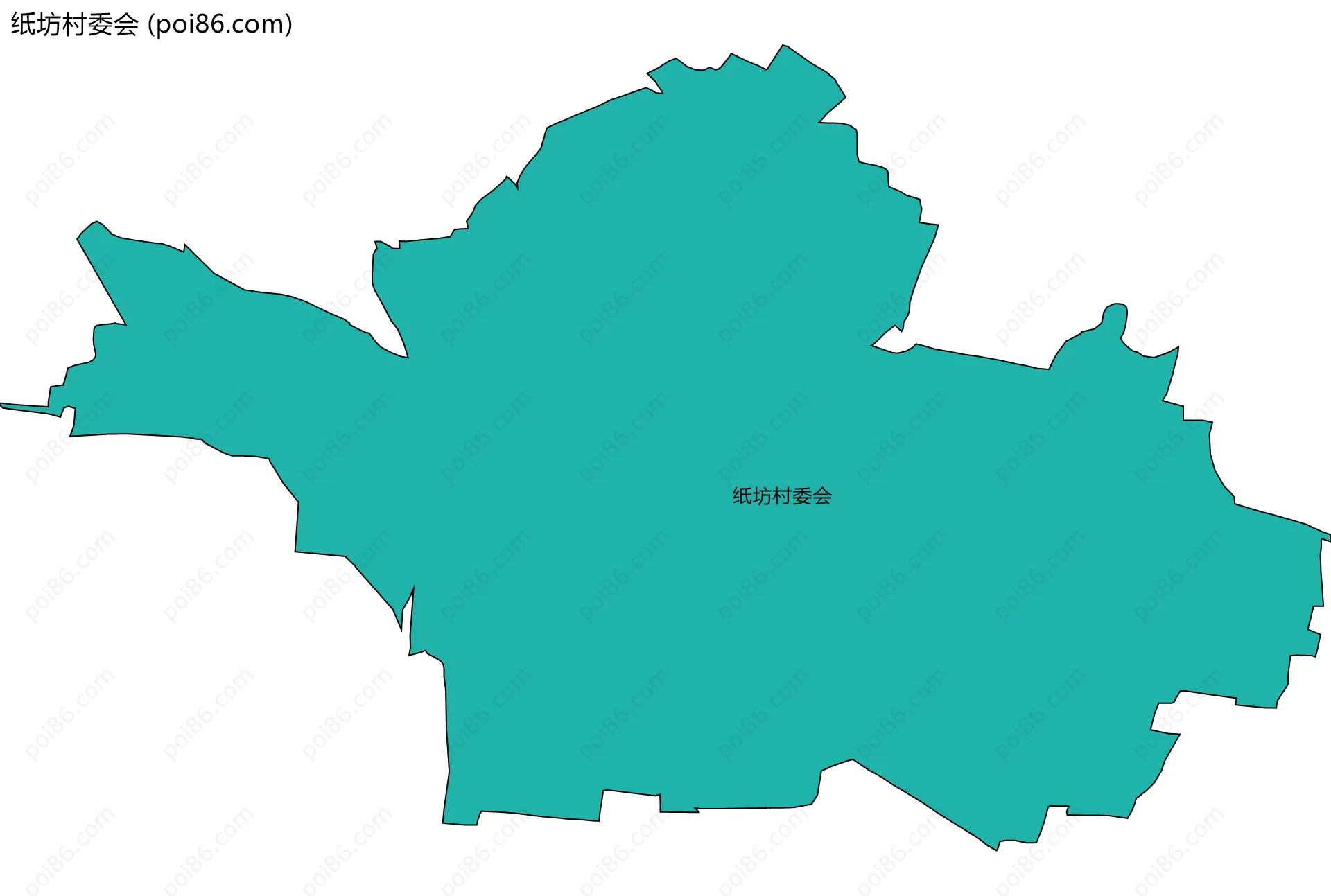 纸坊村委会边界地图