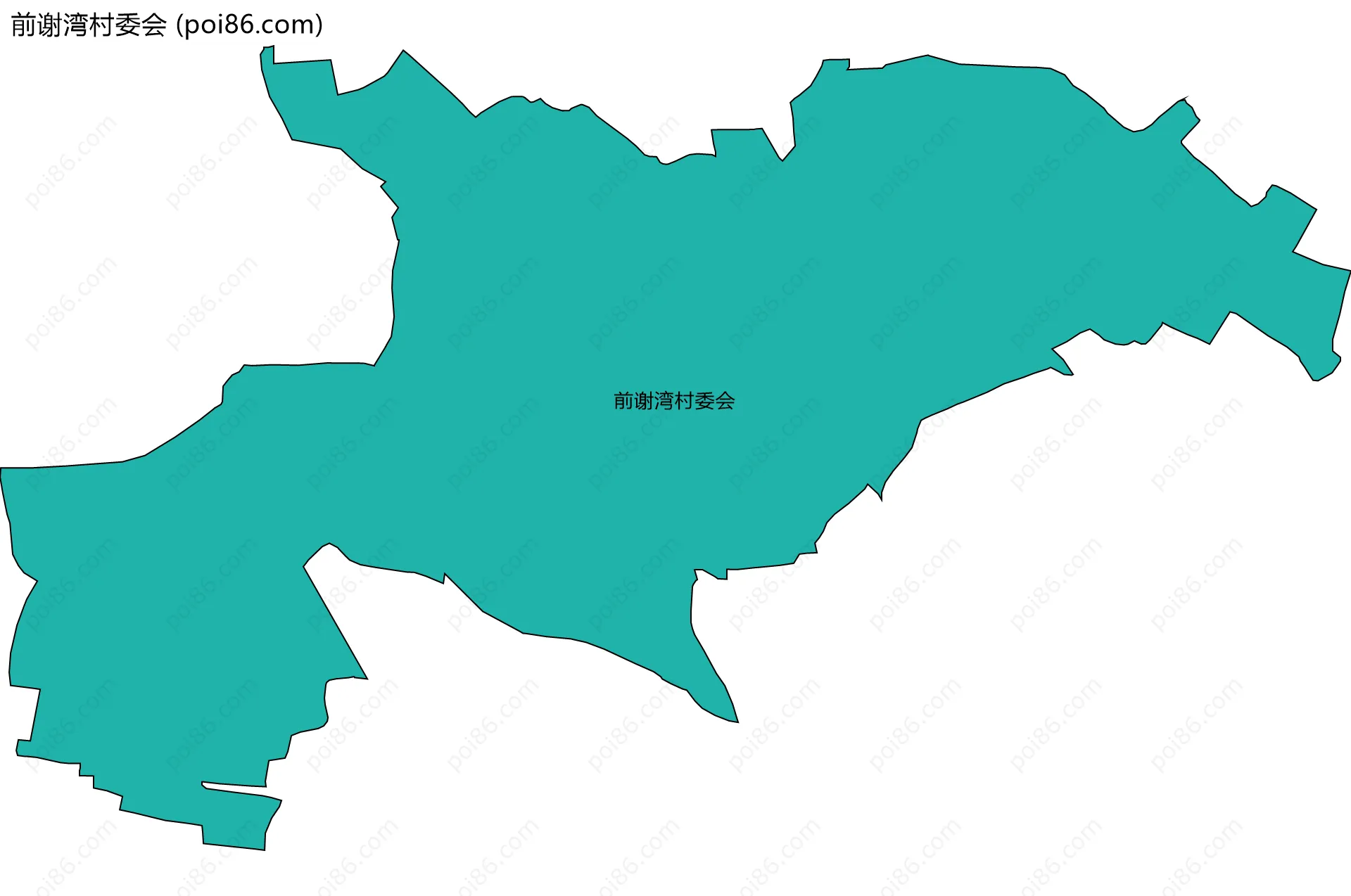 前谢湾村委会边界地图
