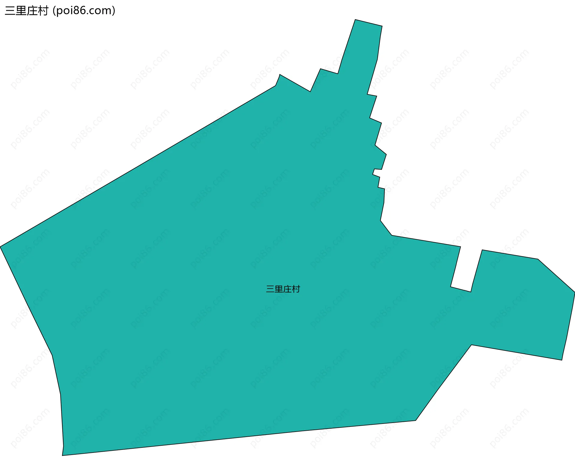 三里庄村边界地图