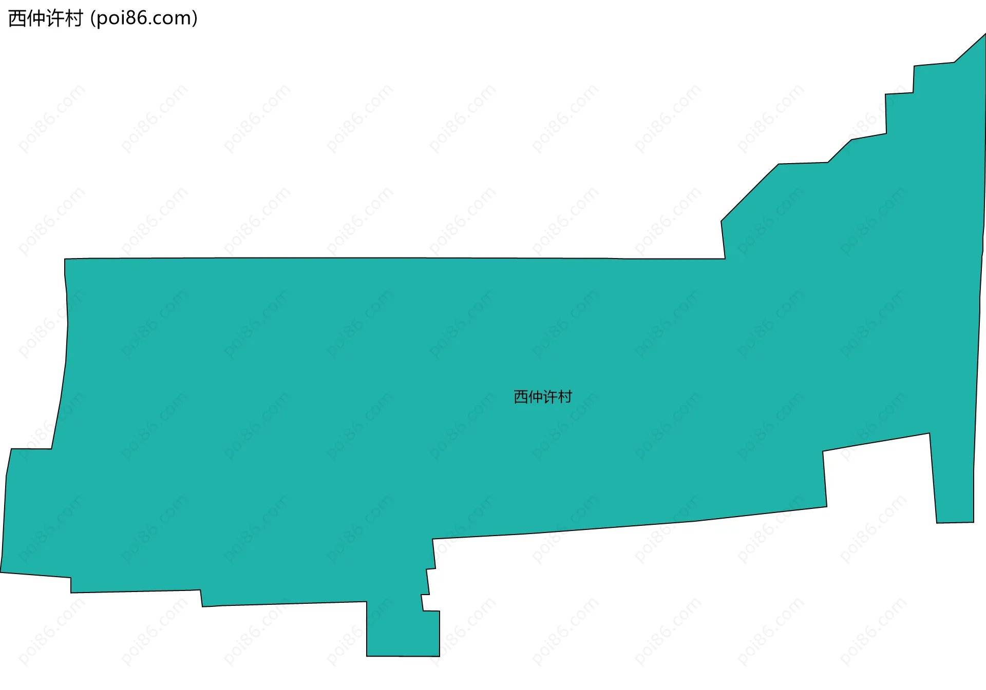 西仲许村边界地图