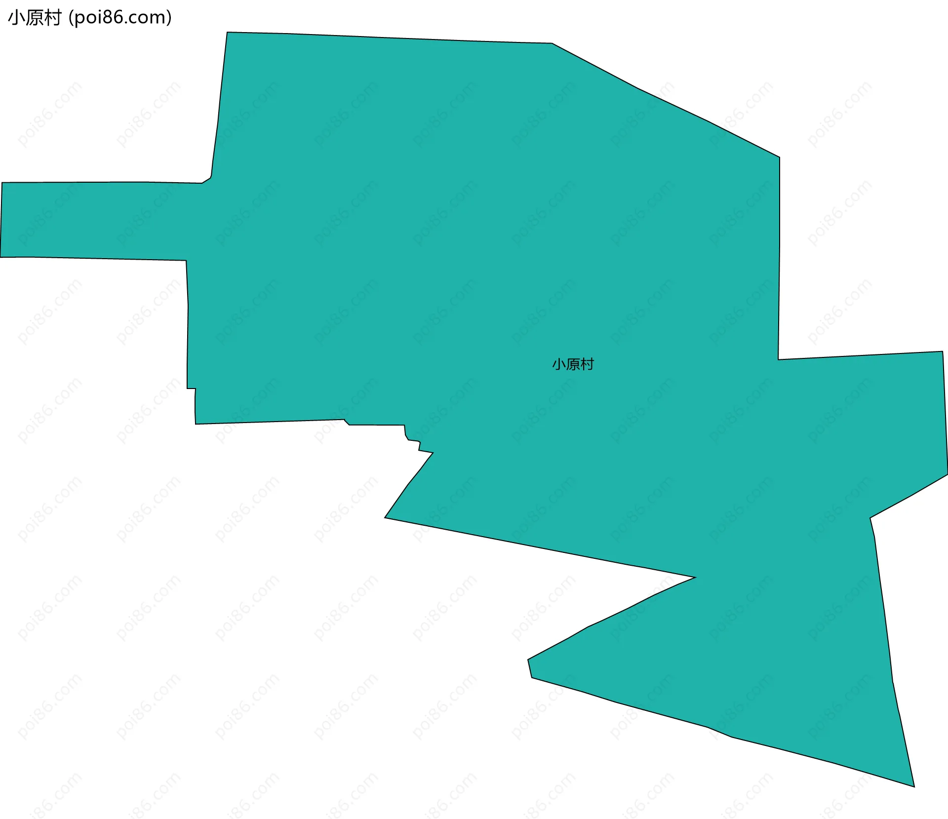 小原村边界地图