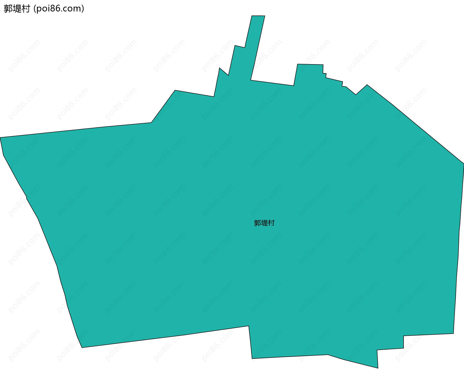 郭堤村边界地图
