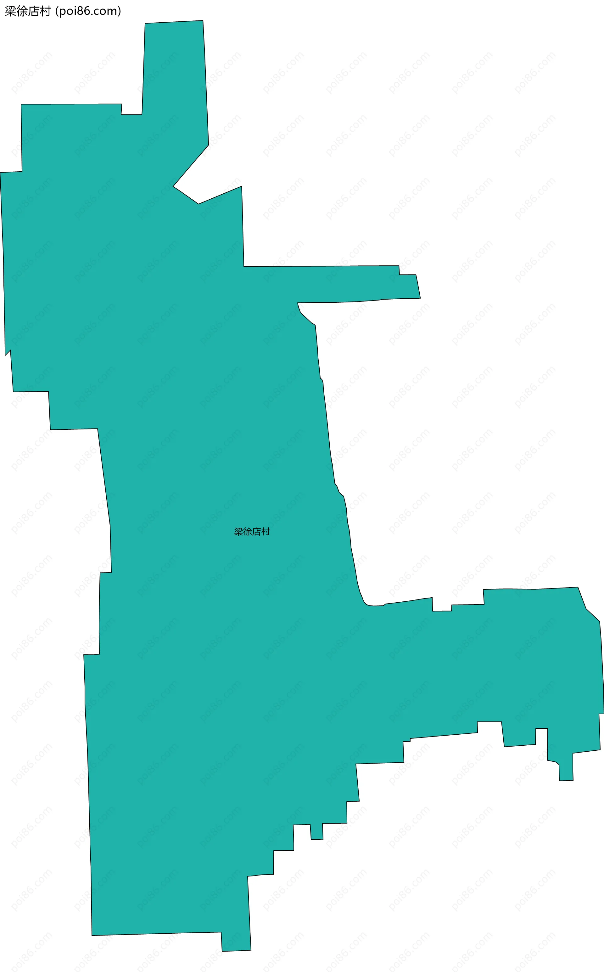 梁徐店村边界地图