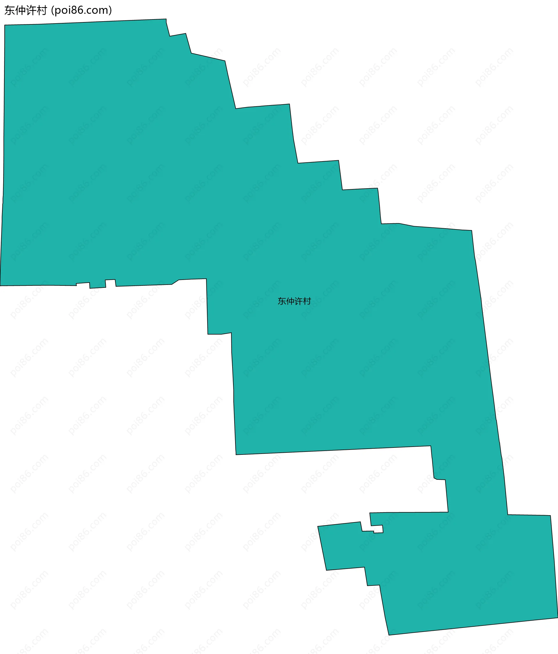 东仲许村边界地图