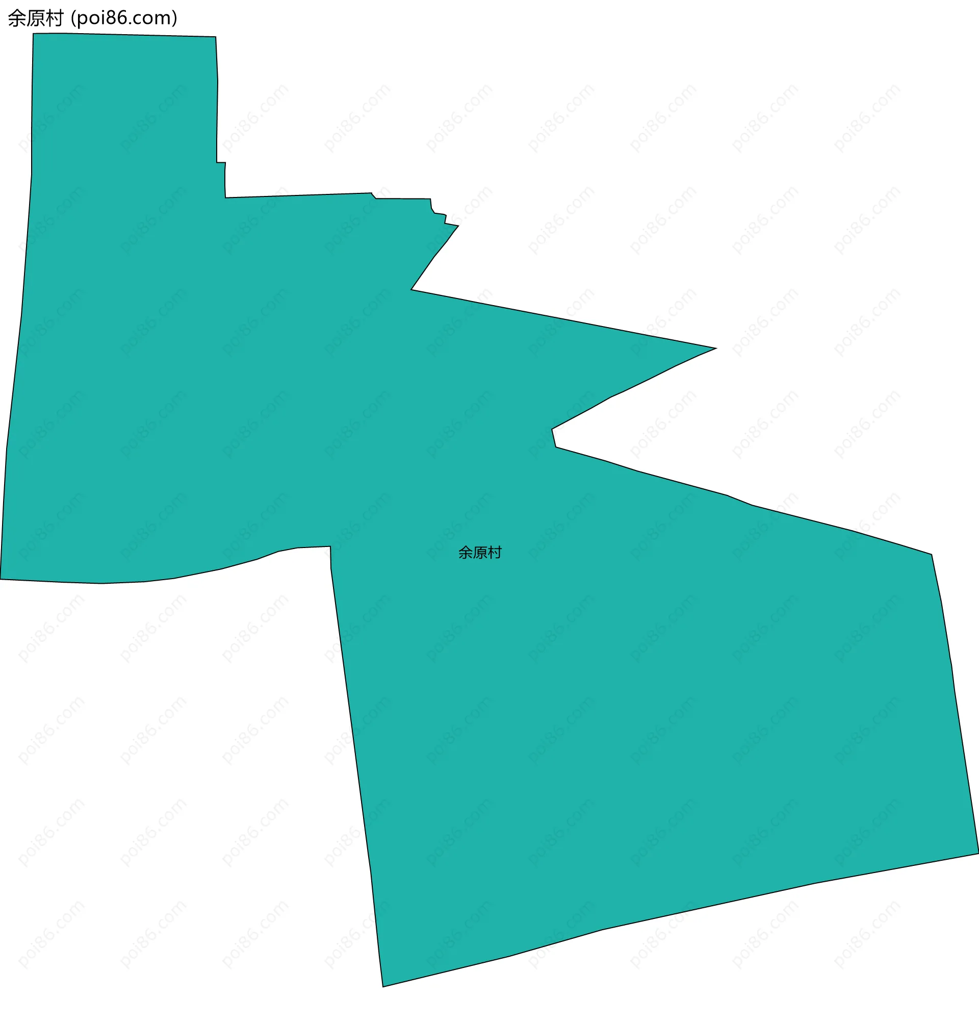 余原村边界地图