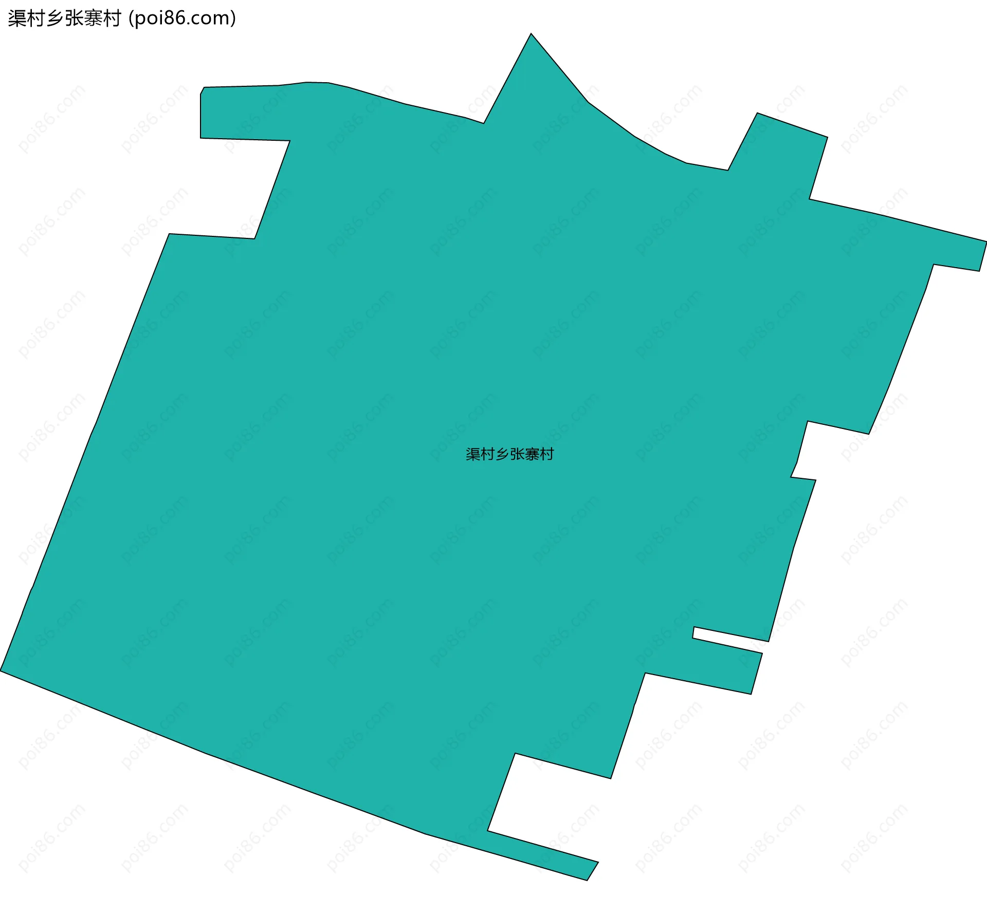 渠村乡张寨村边界地图