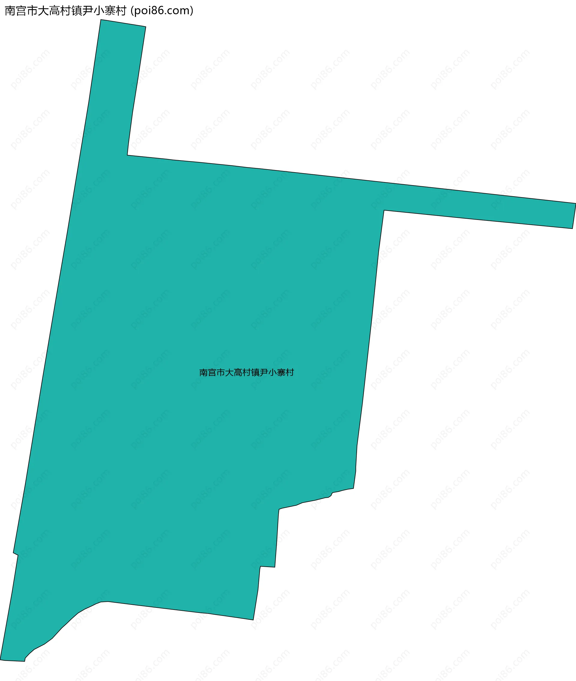 南宫市大高村镇尹小寨村边界地图