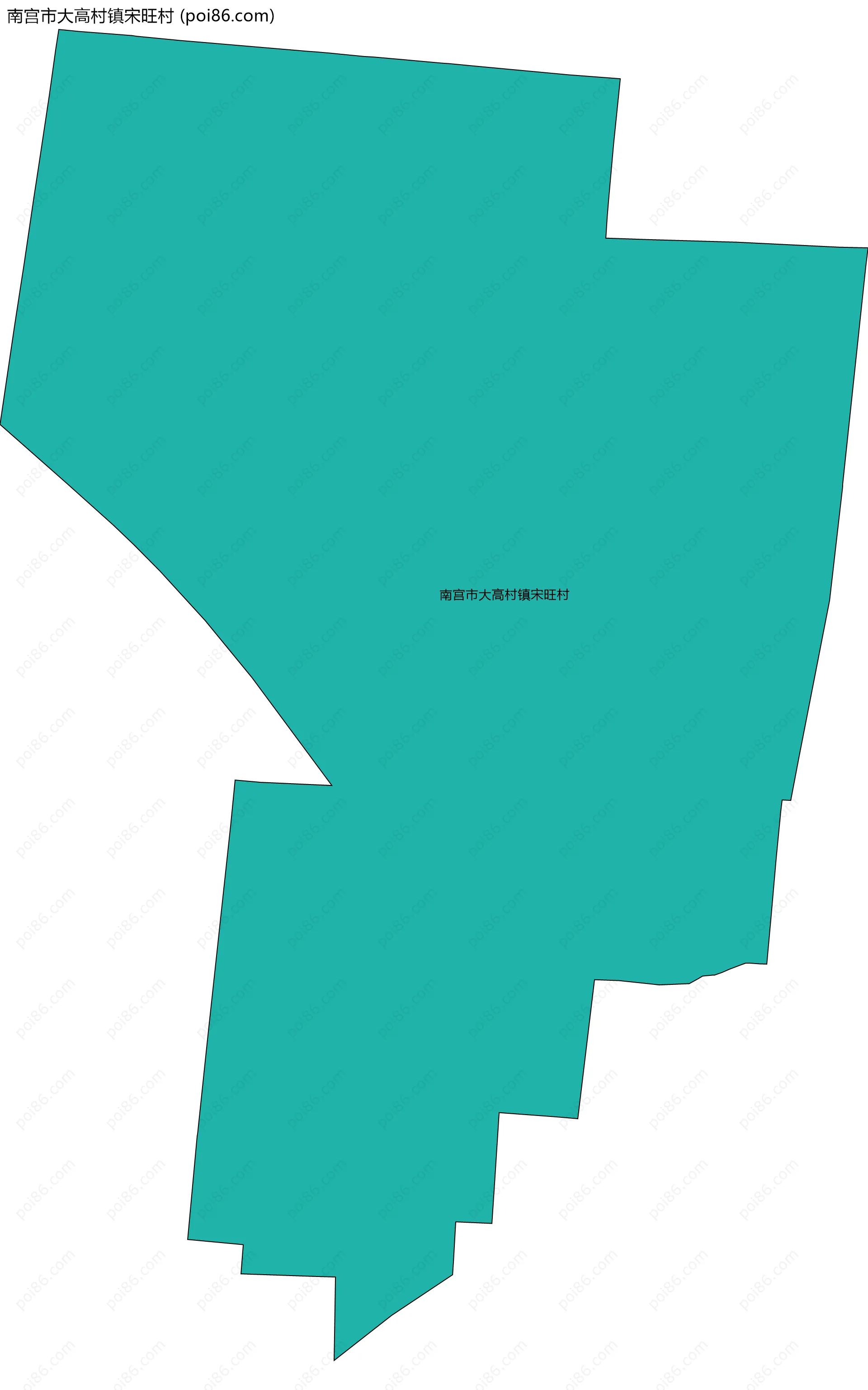 南宫市大高村镇宋旺村边界地图