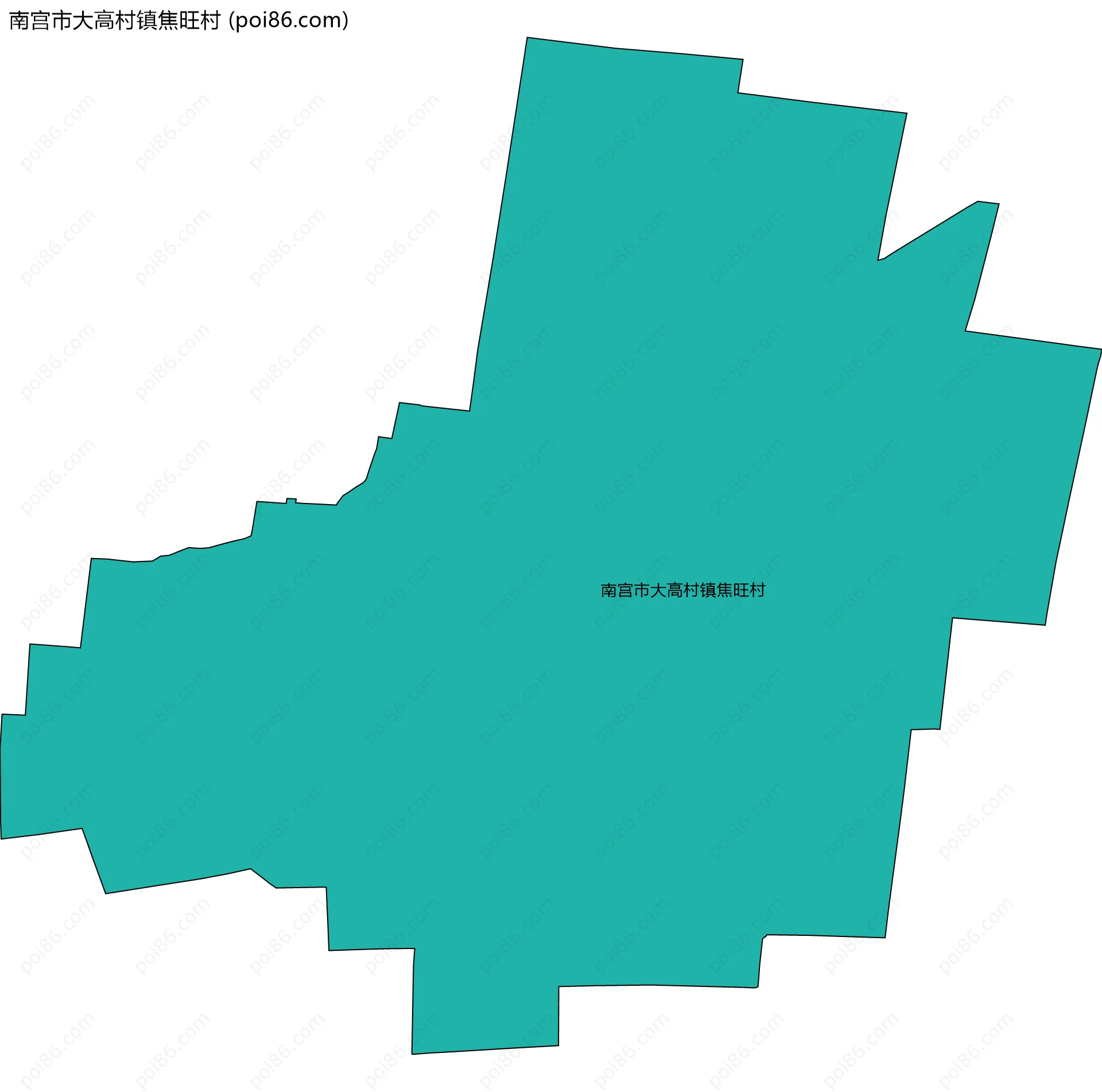 南宫市大高村镇焦旺村边界地图