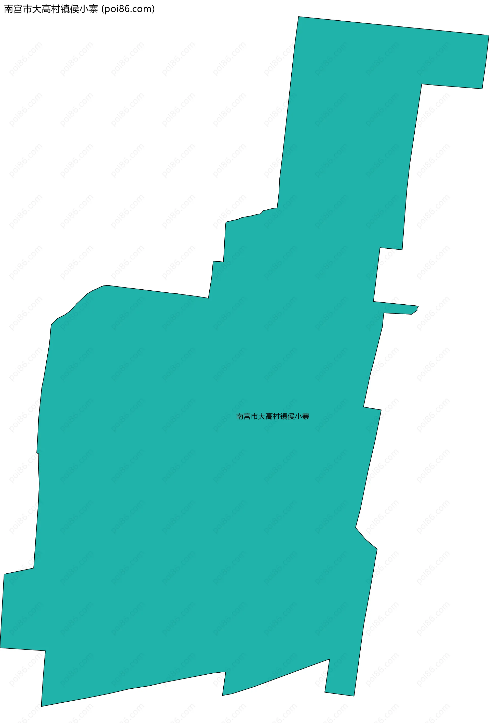 南宫市大高村镇侯小寨边界地图