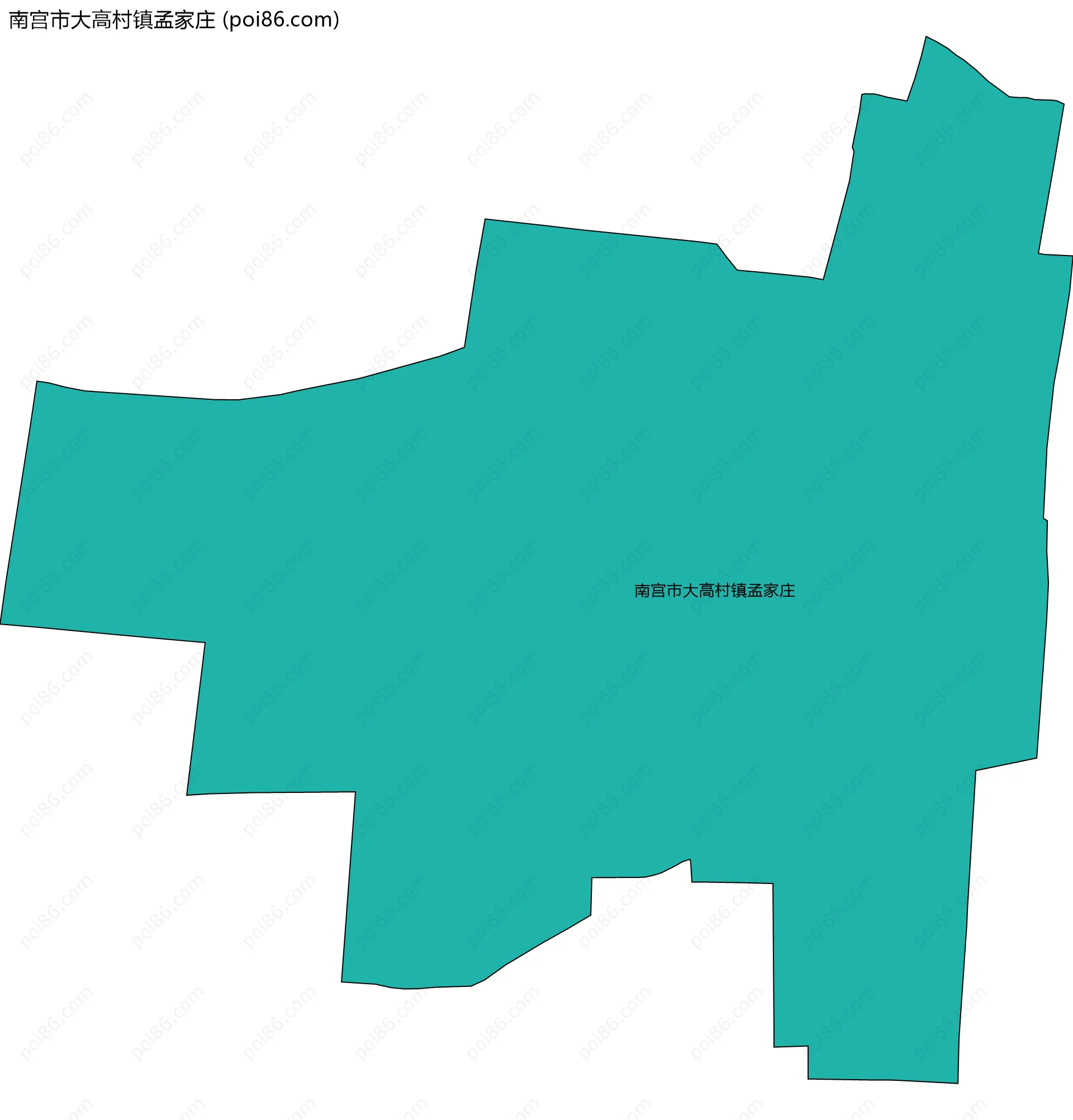 南宫市大高村镇孟家庄边界地图