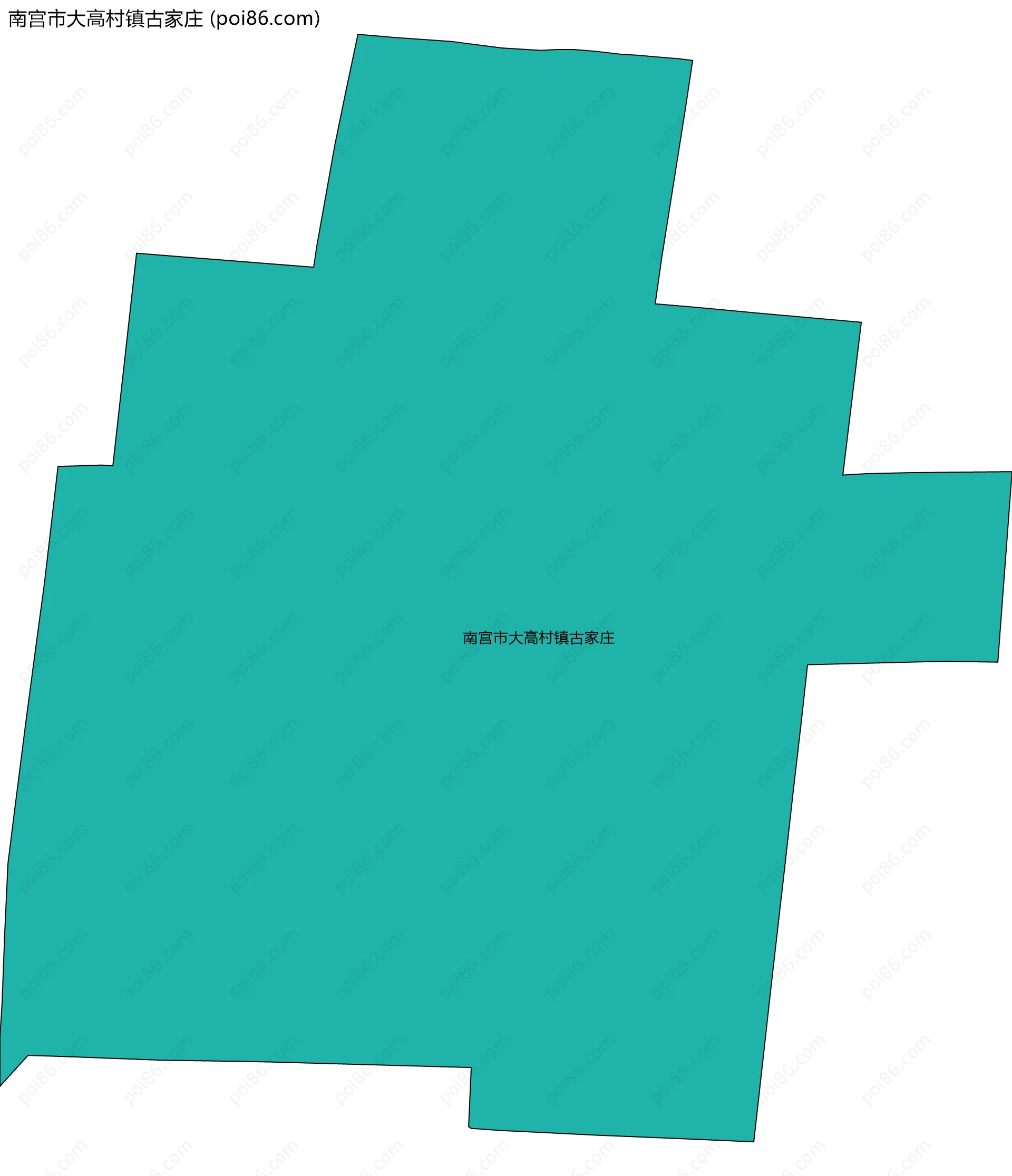 南宫市大高村镇古家庄边界地图