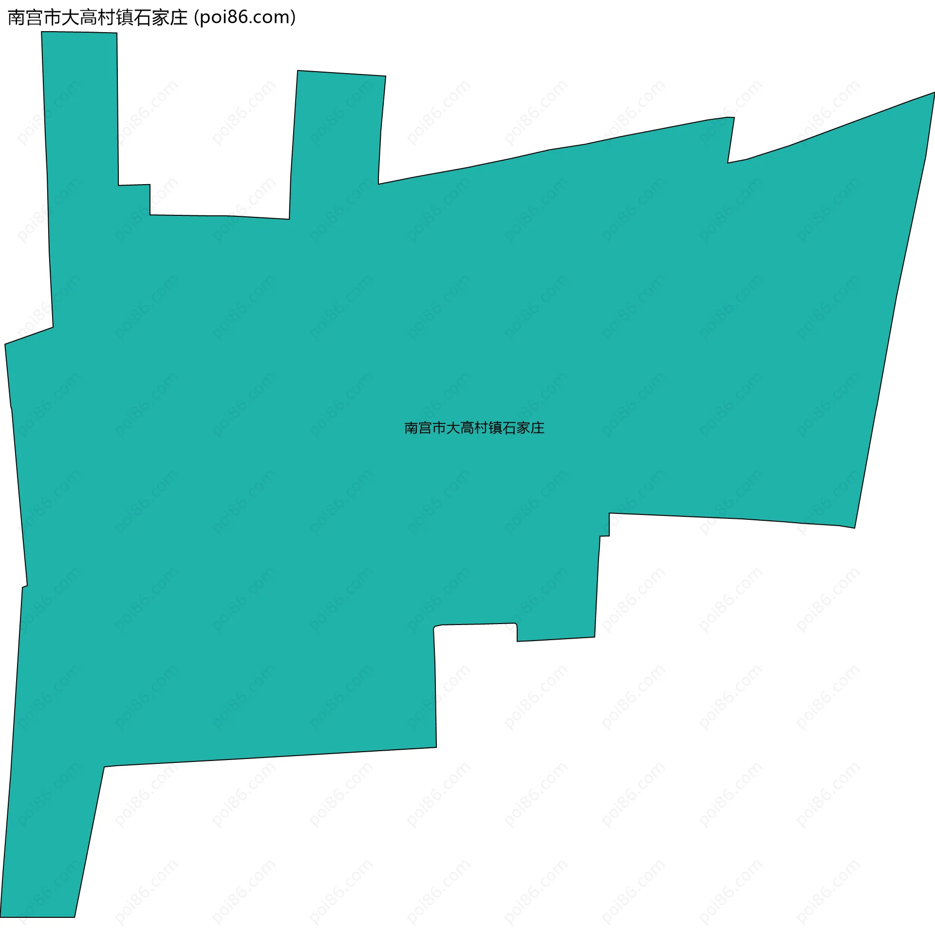 南宫市大高村镇石家庄边界地图