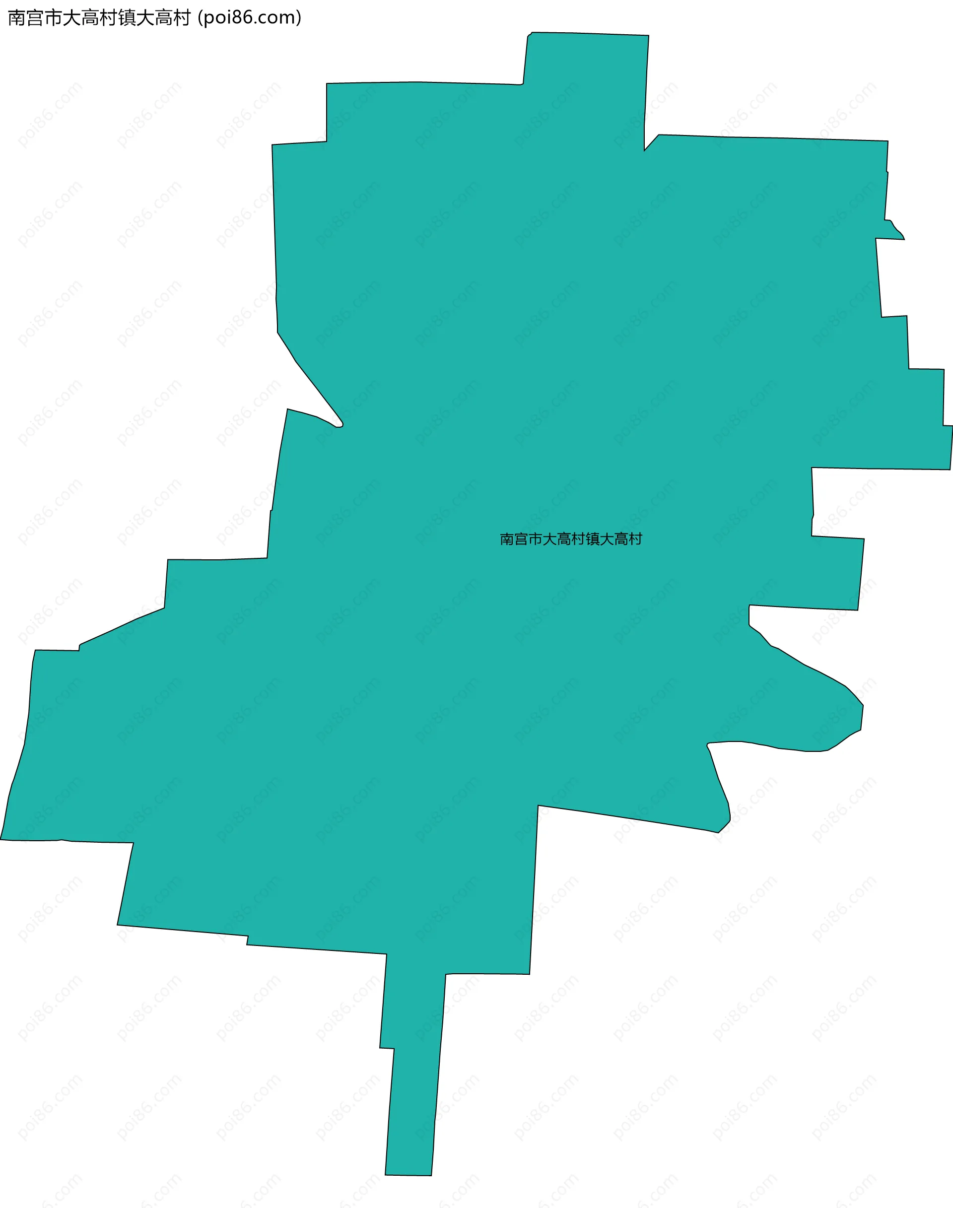 南宫市大高村镇大高村边界地图