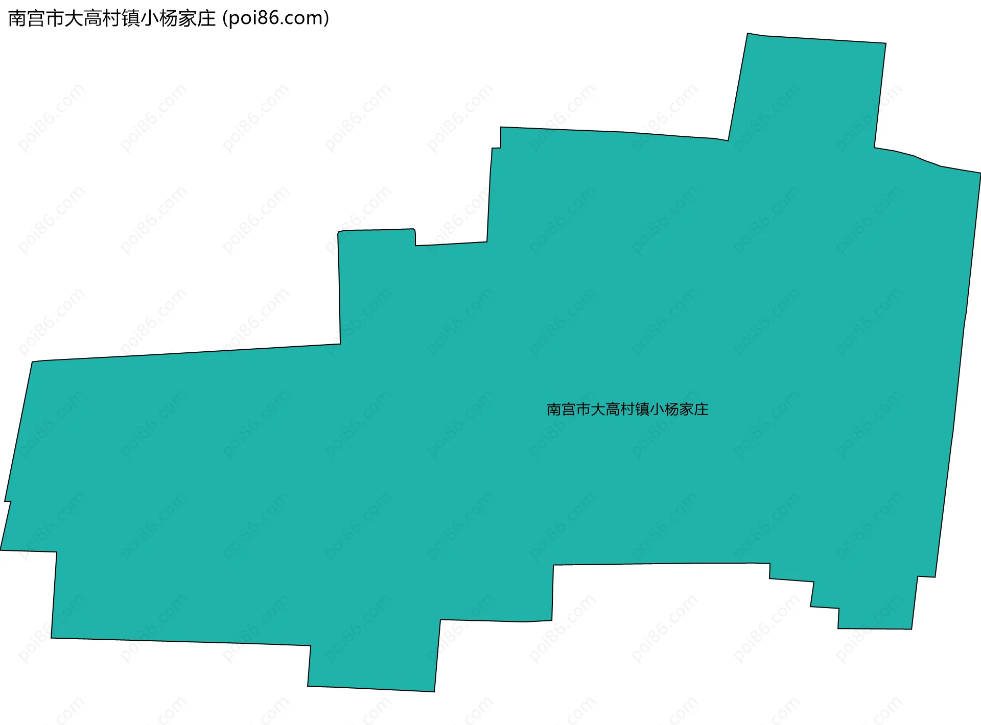 南宫市大高村镇小杨家庄边界地图