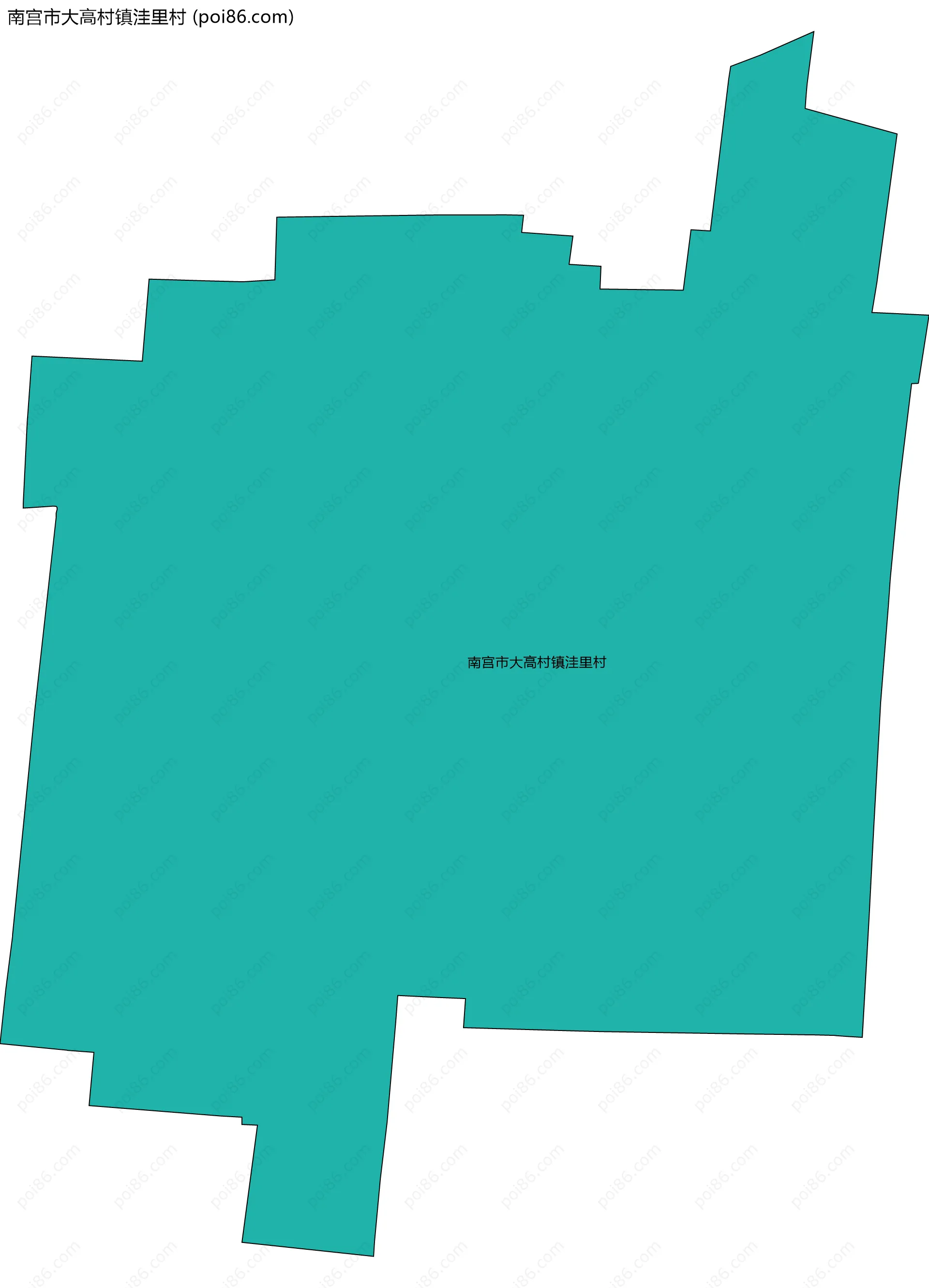 南宫市大高村镇洼里村边界地图