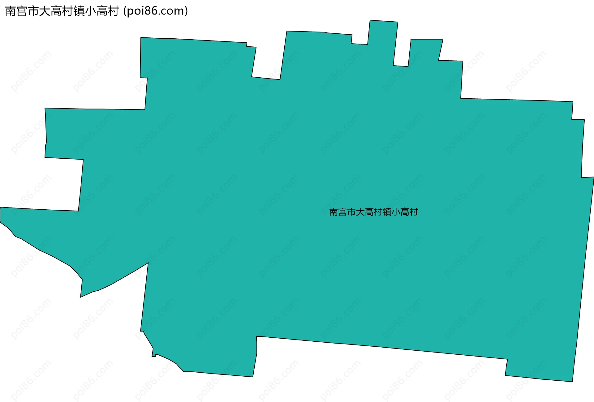 南宫市大高村镇小高村边界地图